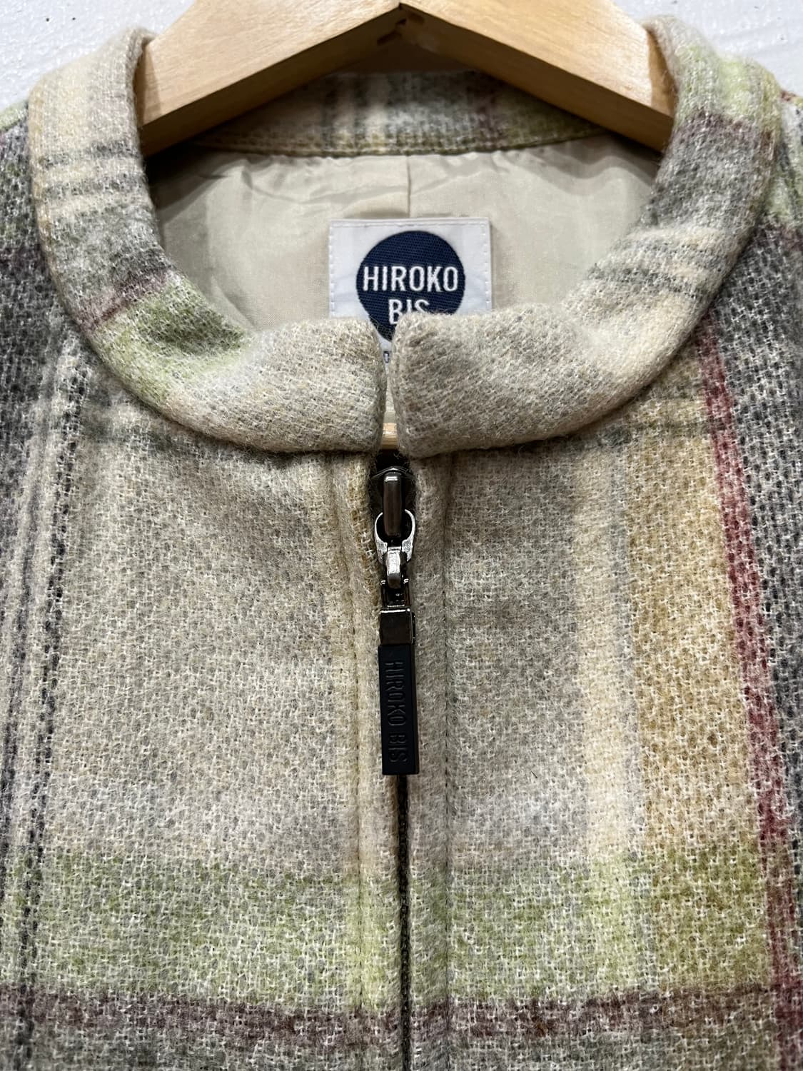 히로코 코시노 히로코비스 울 집업 베스트 조끼 Made in JAPAN 상품이미지2