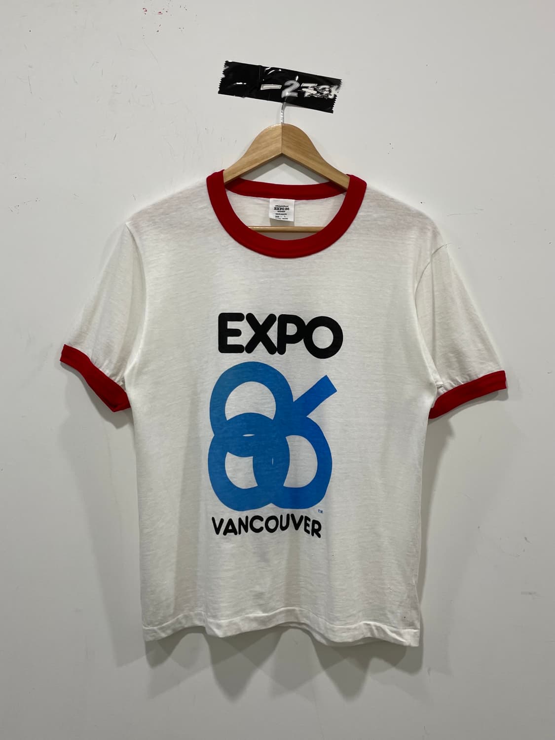 80s 밴쿠버 EXPO 86 링거 반팔 티셔츠 상품이미지2