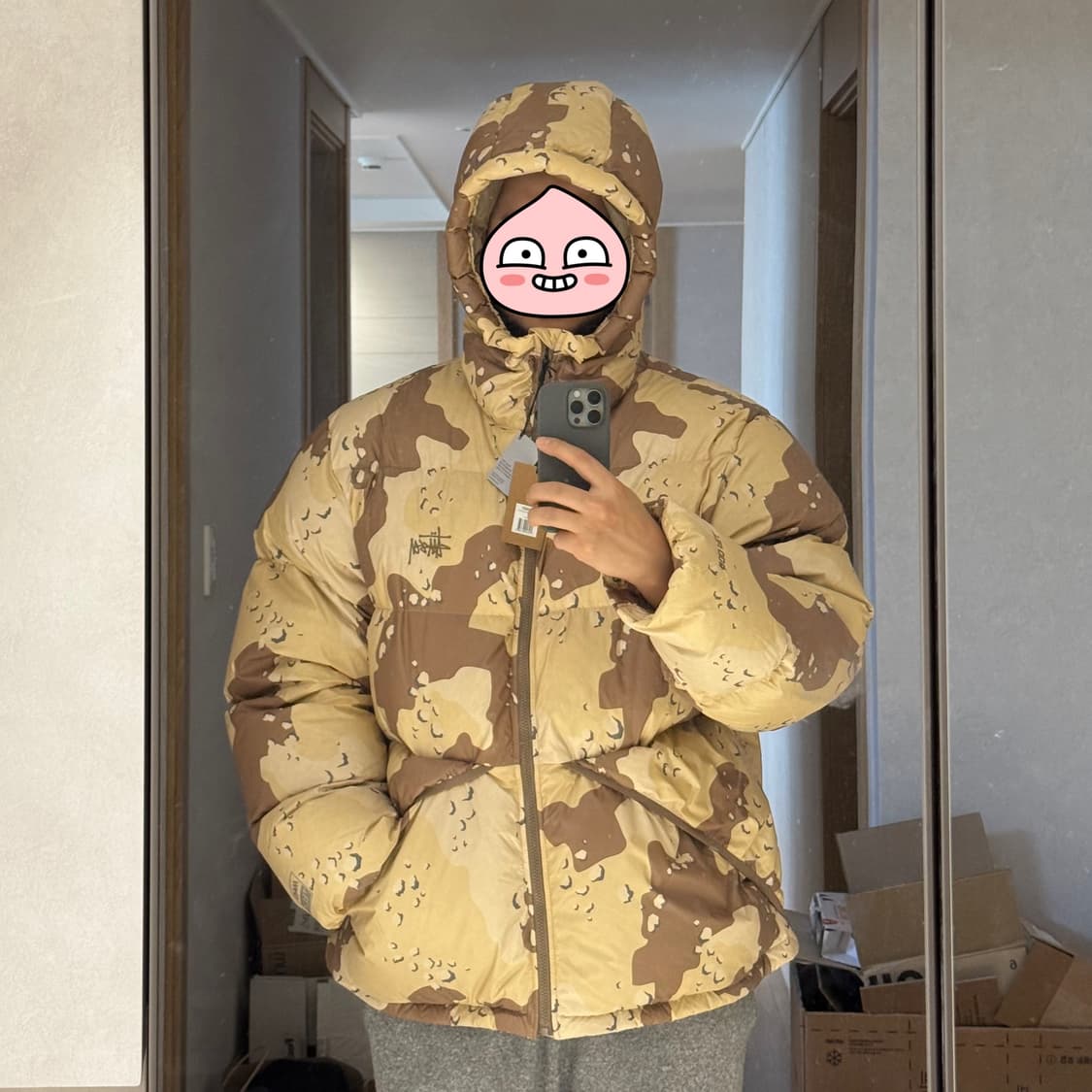 스투시 카모 립스탑 다운 파카 2XL 상품이미지3