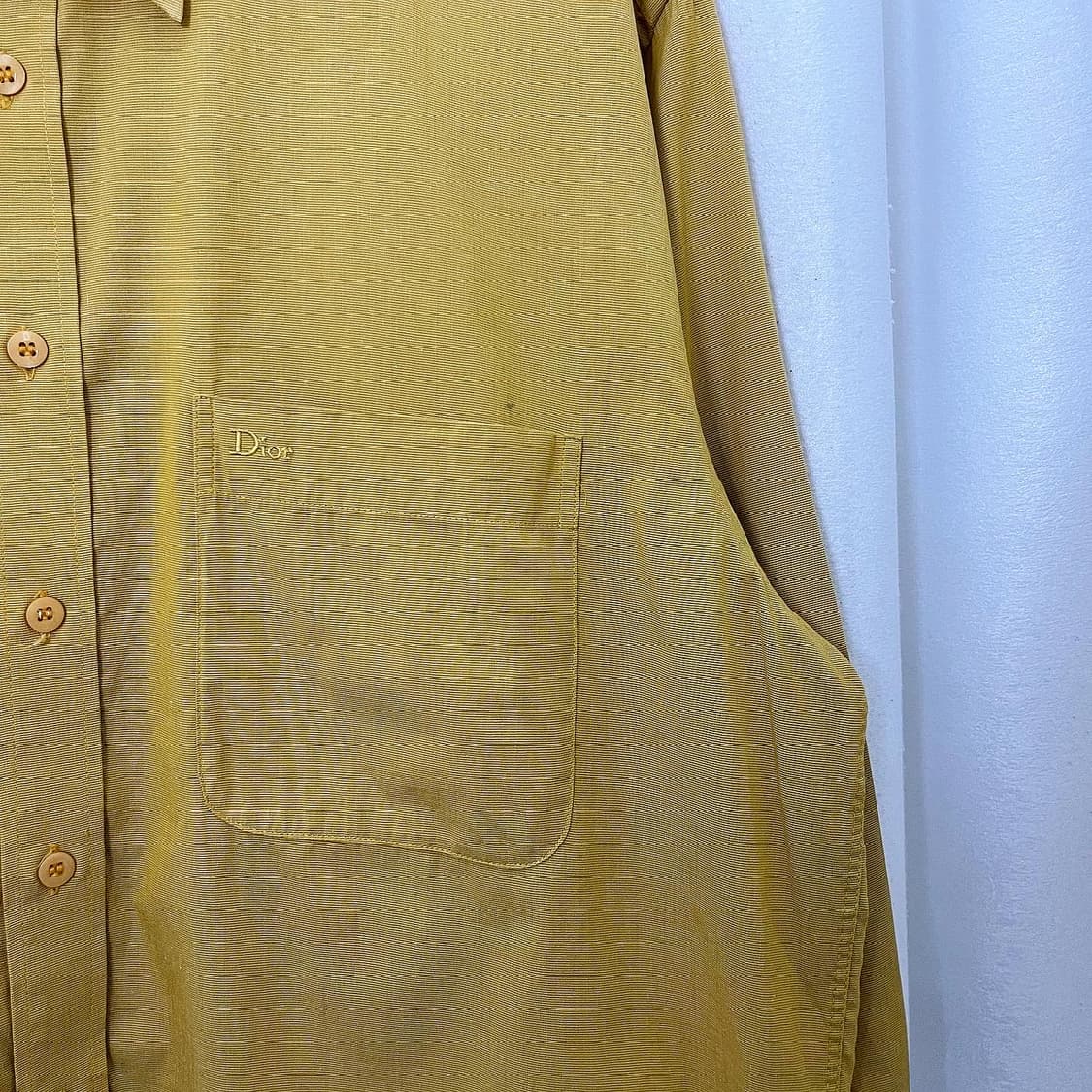 입생로랑 옐로우 원포켓 솔리드 셔츠 상품이미지4