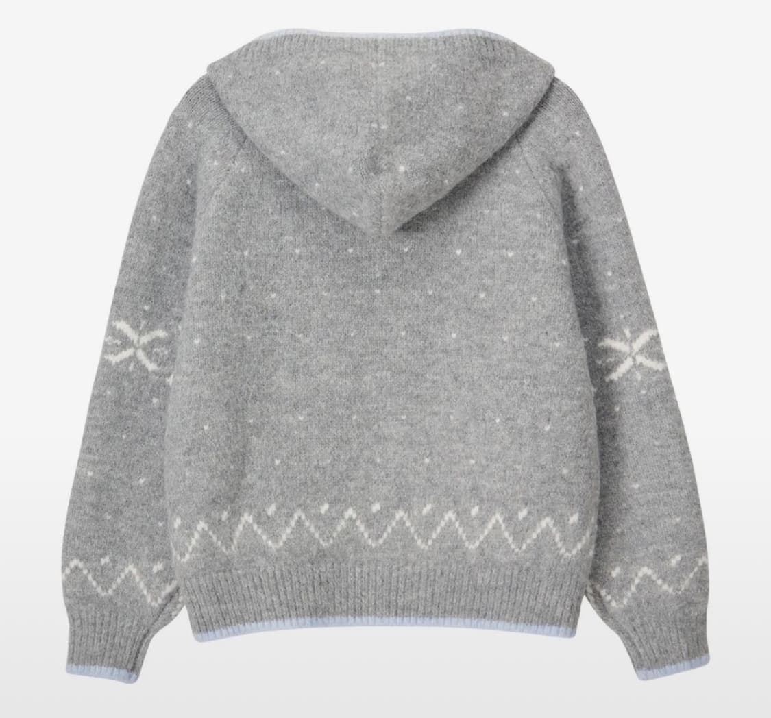 비터셀즈 스노위 후드 가디건-그레이 상품이미지2