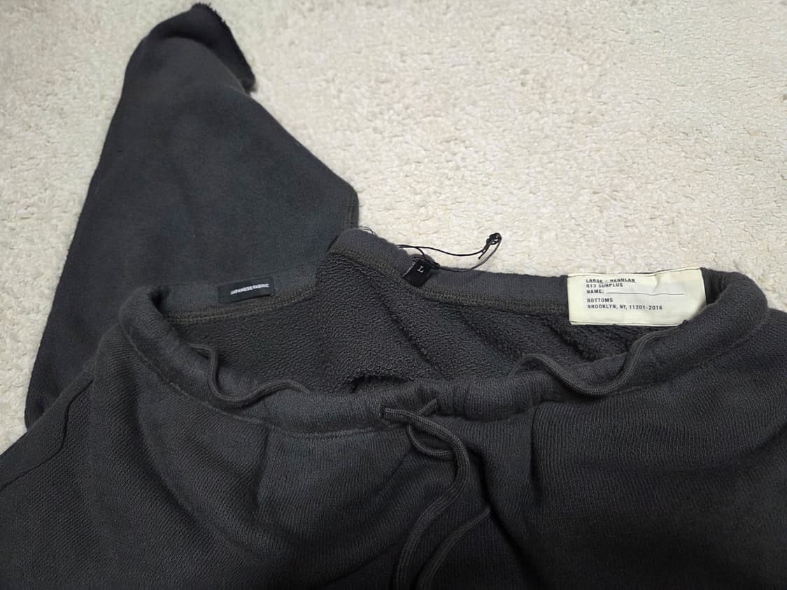 R13 필드 스웻 팬츠 빈티지 블랙 라지 상품이미지7