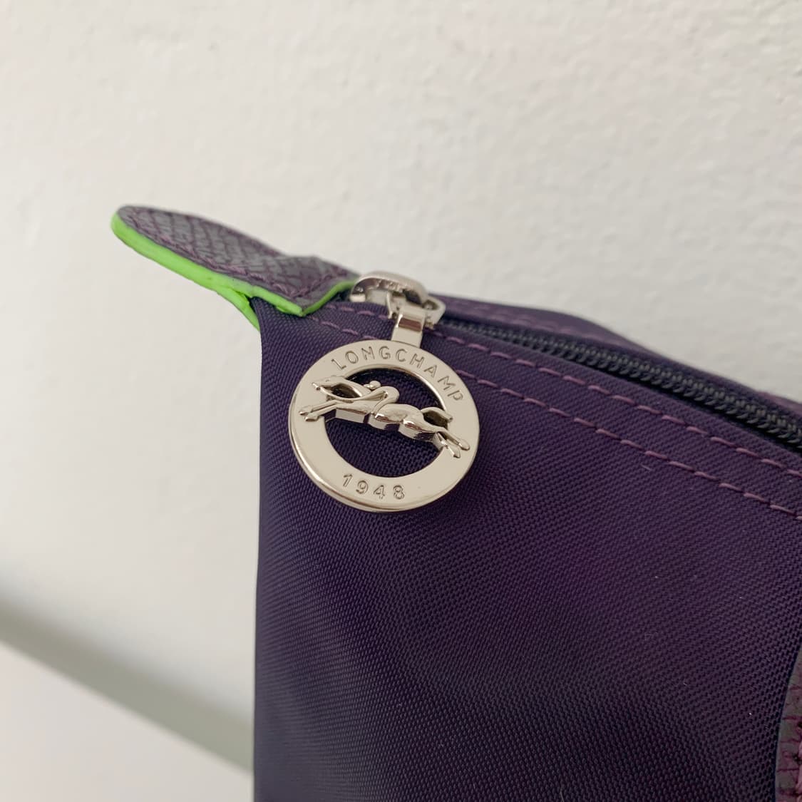 롱샴 르 플리아쥬 L1621 스몰 오베르진 퍼플 토트백 상품이미지4