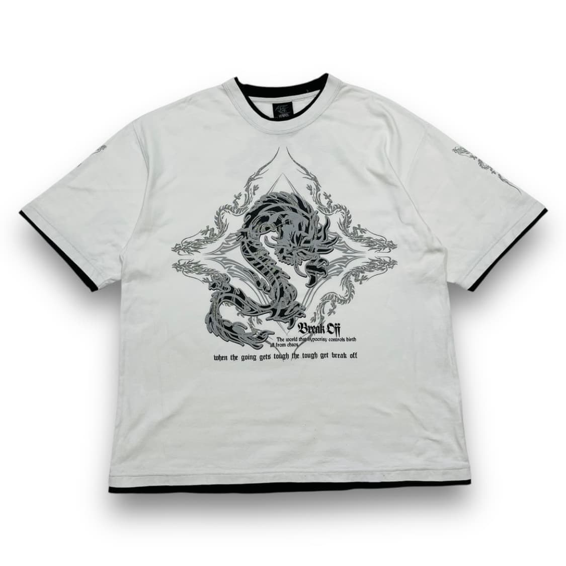 Break Off 트라이벌 드래곤 타투 스트릿 반팔 티셔츠 상품이미지2