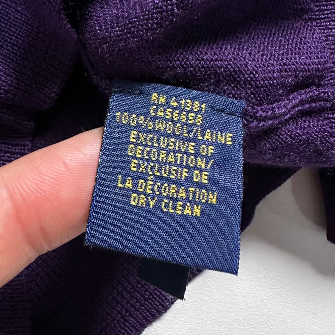 폴로 랄프로렌 퍼플 울 니트 상품이미지6