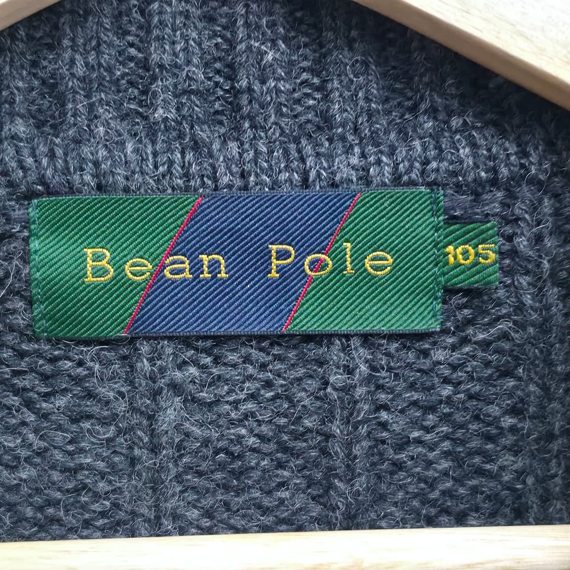 [XL] 빈폴 회색 케이블 니트 집업 가디건 상품이미지6