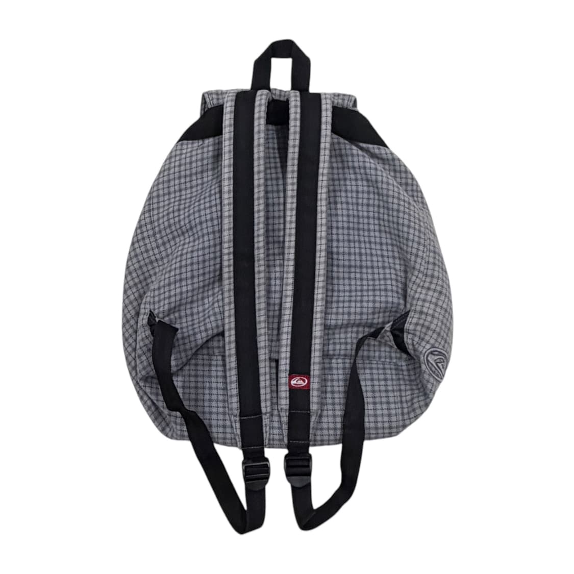 퀵실버 빈티지 Y2K 체크 복조리 드로우 스트링 포켓 백팩 가방 상품이미지4
