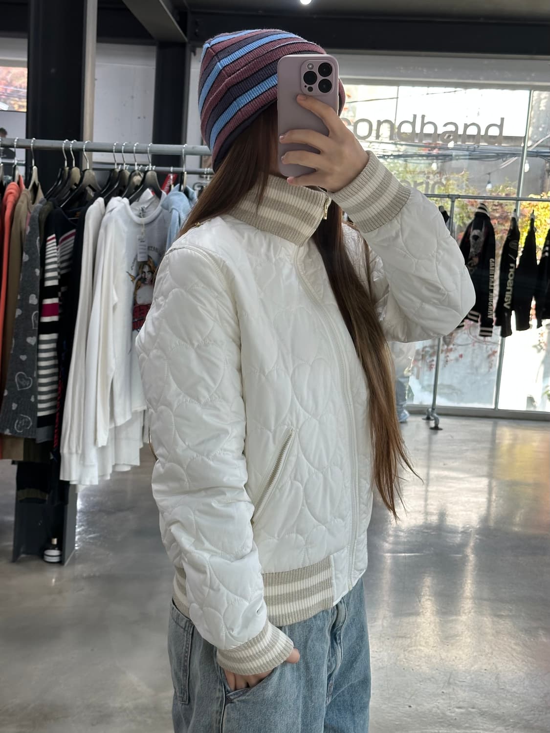 아디다스 Y2k 하트퀼팅 점퍼 상품이미지3