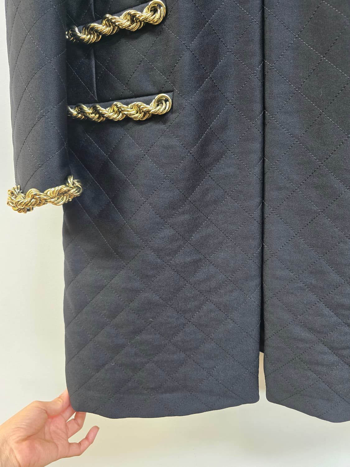 모스키노 꾸뛰르 매장판 골드체인 롱코트 상품이미지7