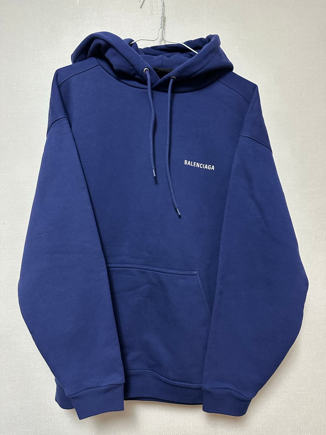 (새상품급!!) 발렌시아가 로고 후드티 네이비 S (정품입니다) 상품이미지1
