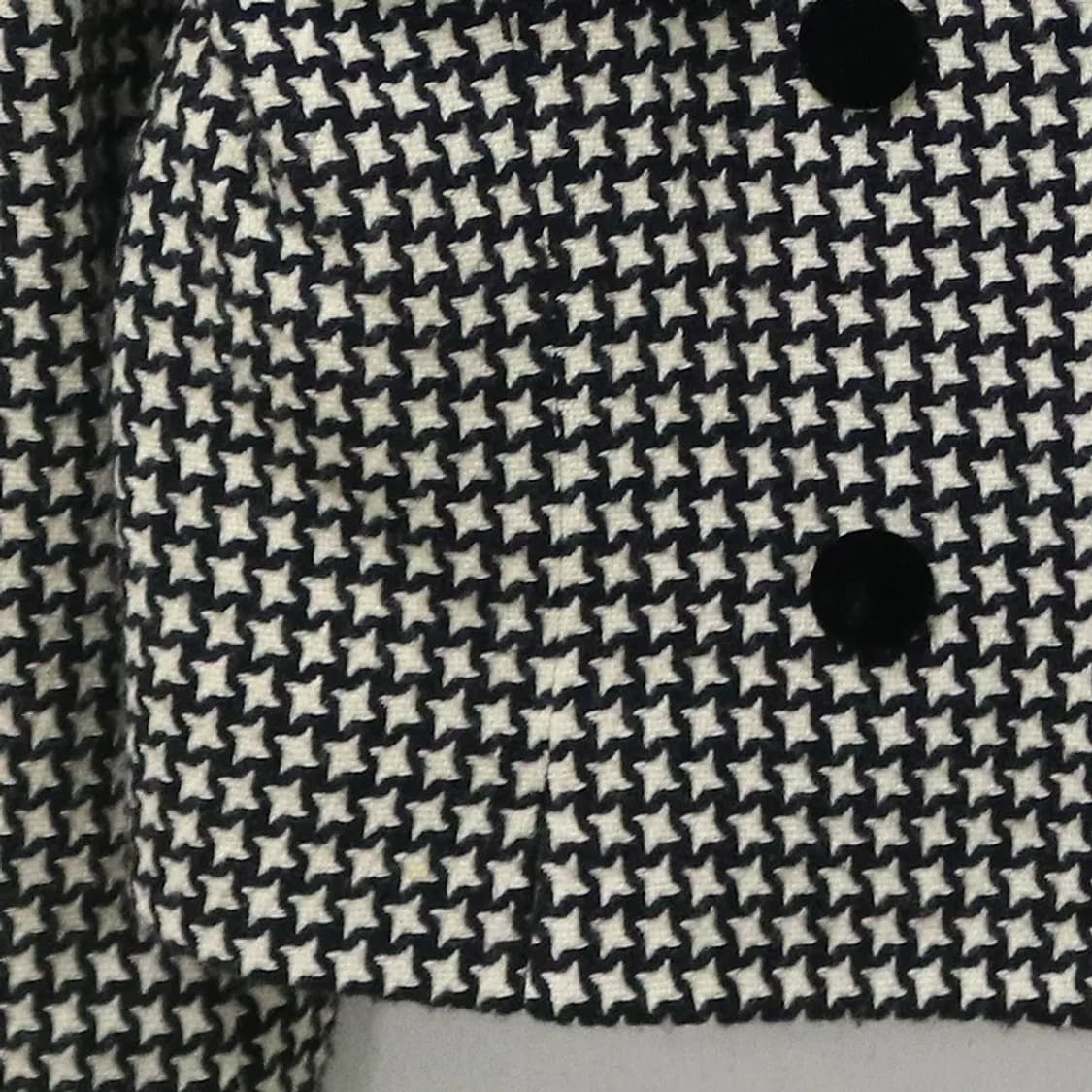 코지 와타나베  벨벳 카라 울 체크 숏 더블코트 61500 상품이미지4