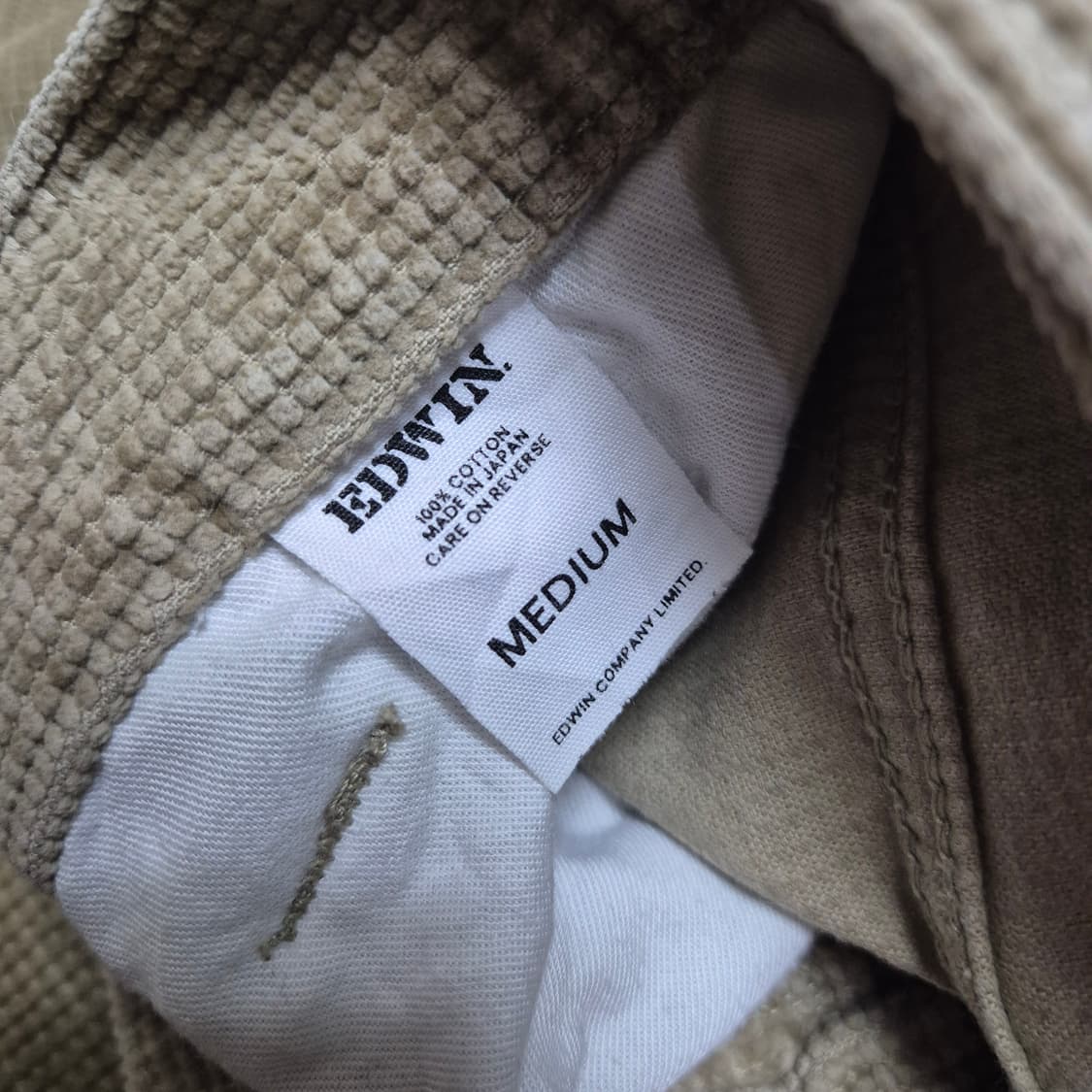 [아메카지🔥] 에드윈 베이지 코튼 코듀로이 팬츠 상품이미지6