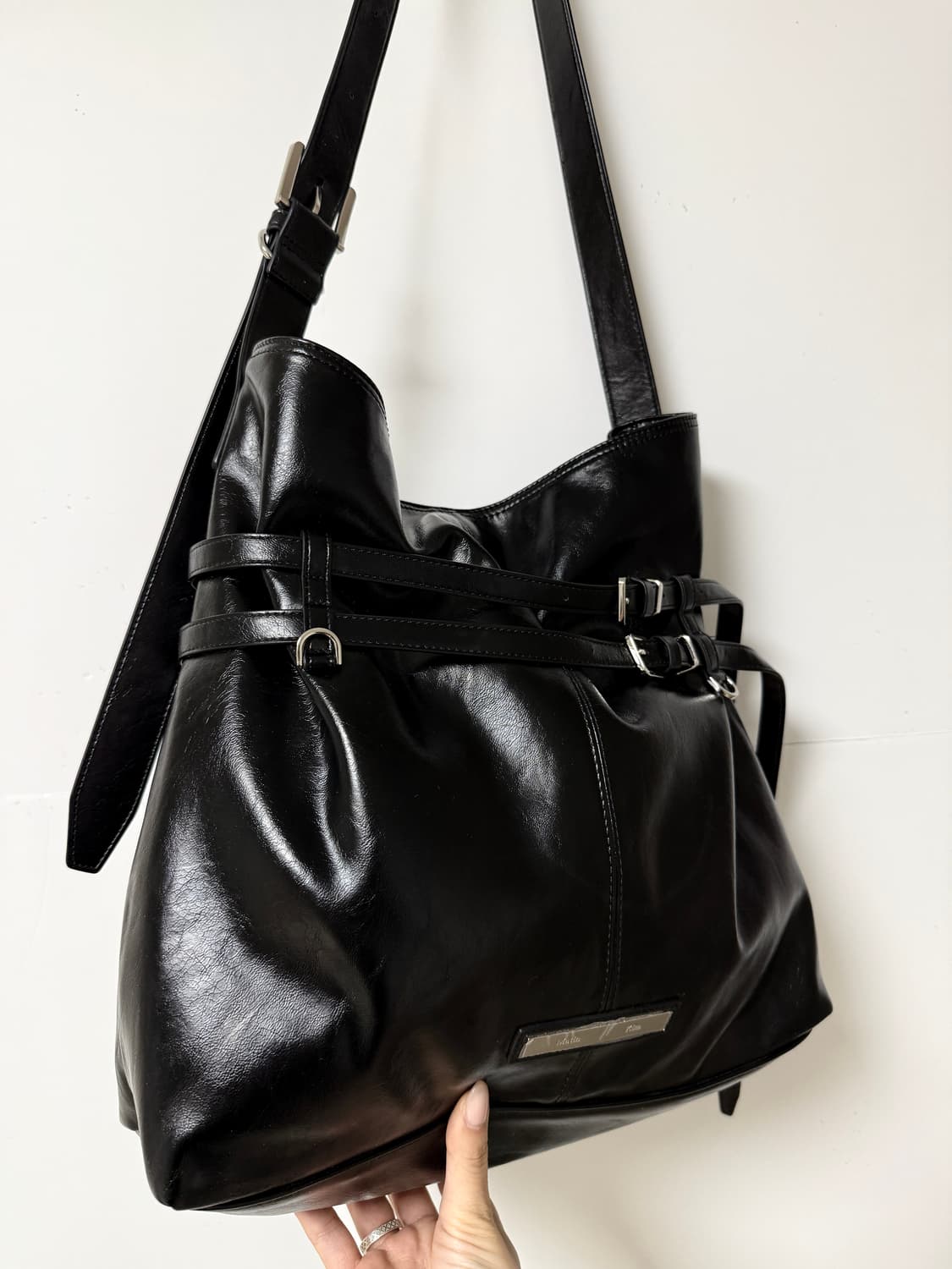 🖤 마뗑킴 정품 블랙 레더 숄더백 🖤 상품이미지2