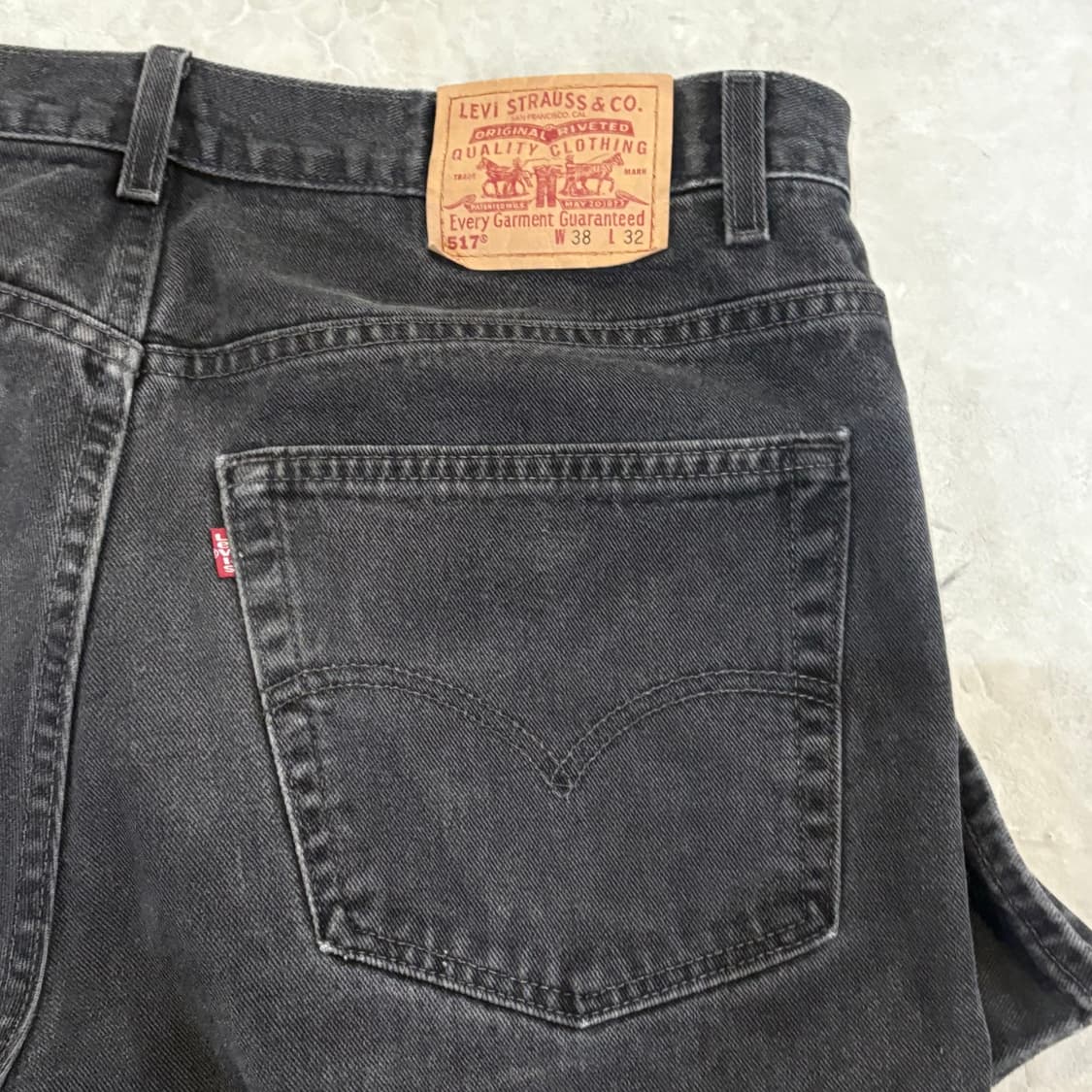 [38/32] USA🇺🇸 리바이스 517 레드탭 데님 흑청 블랙 상품이미지7
