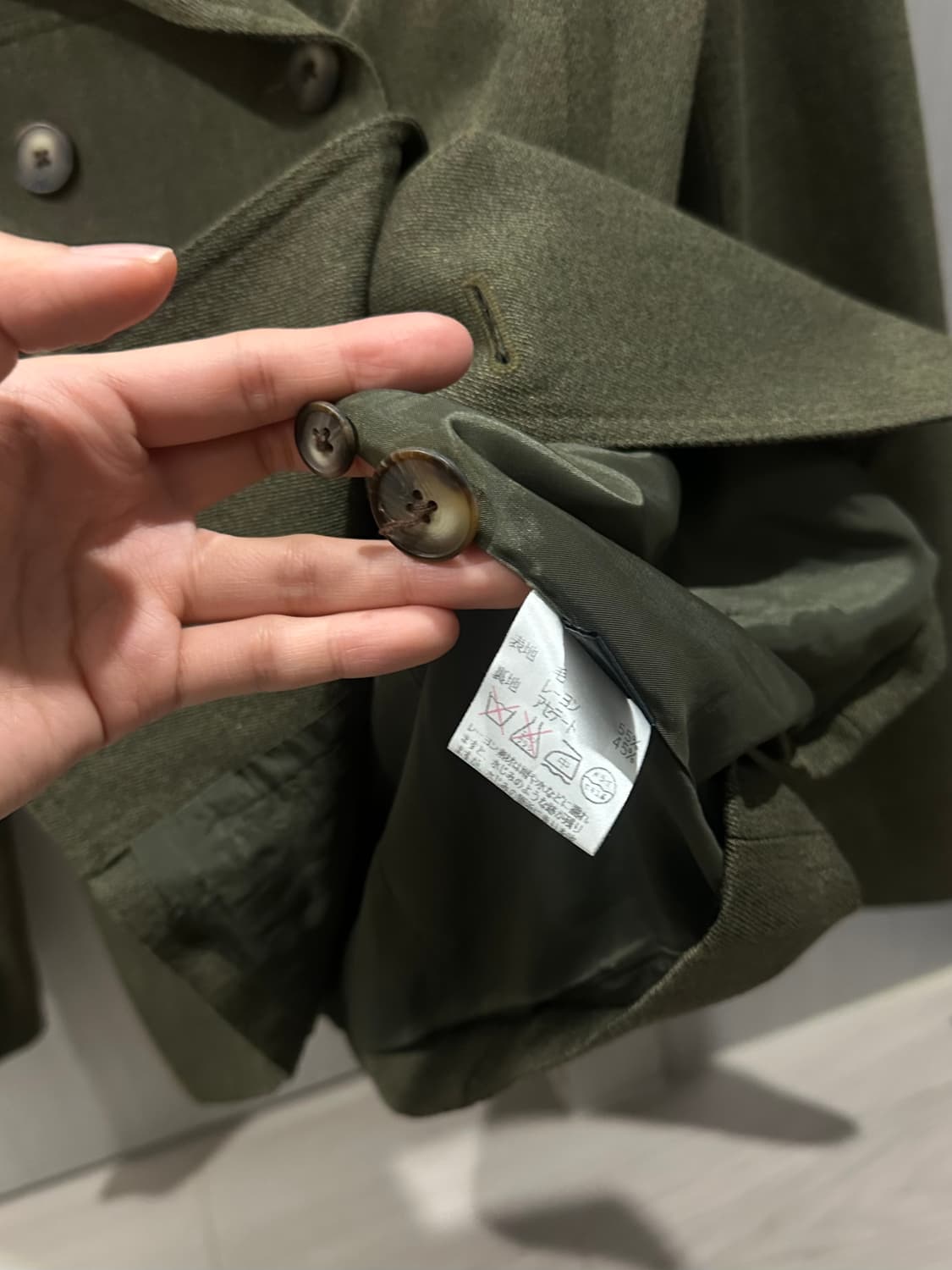빈티지 카키 더블버튼 자켓 상품이미지5