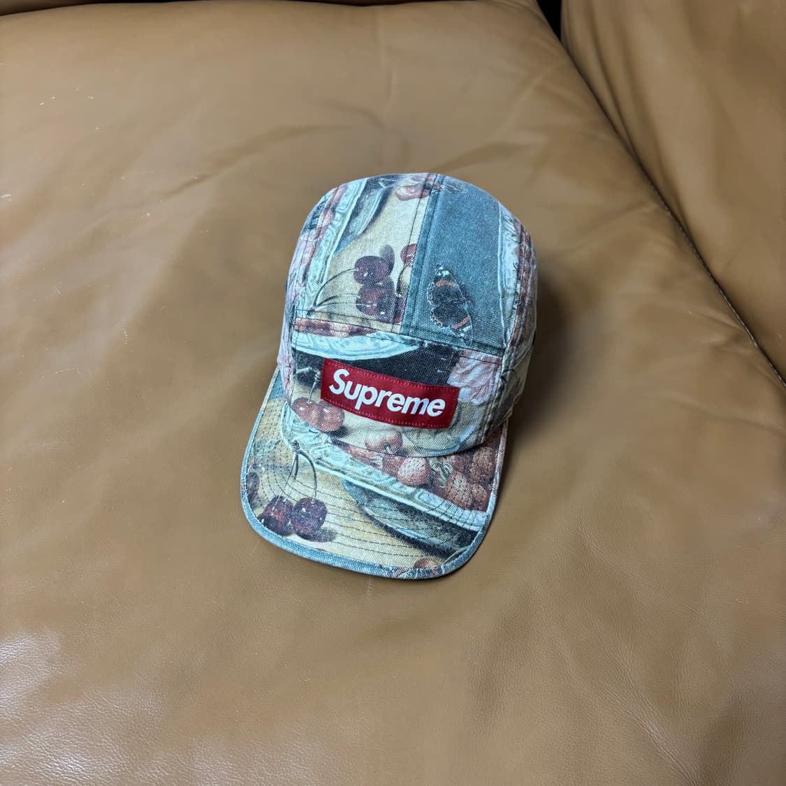 슈프림 캠프캡 모자 박스로고 스트로베리 체리 상품이미지1