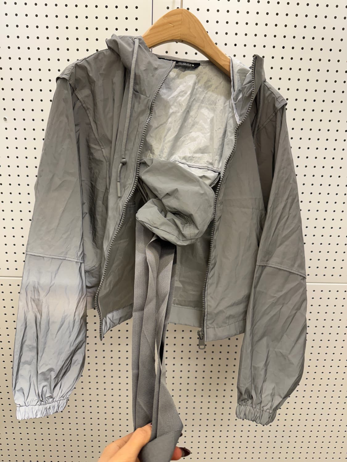 자라 실버 유광 그라데이션 바람막이 U1253 상품이미지6