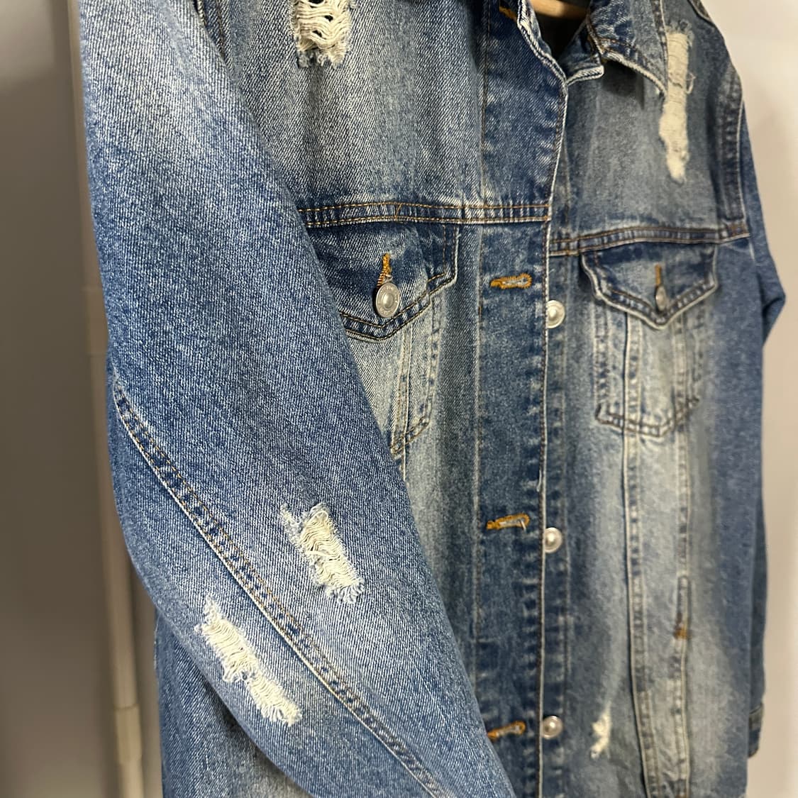 스트라디바리우스 디스트로이드 데님 자켓 상품이미지3