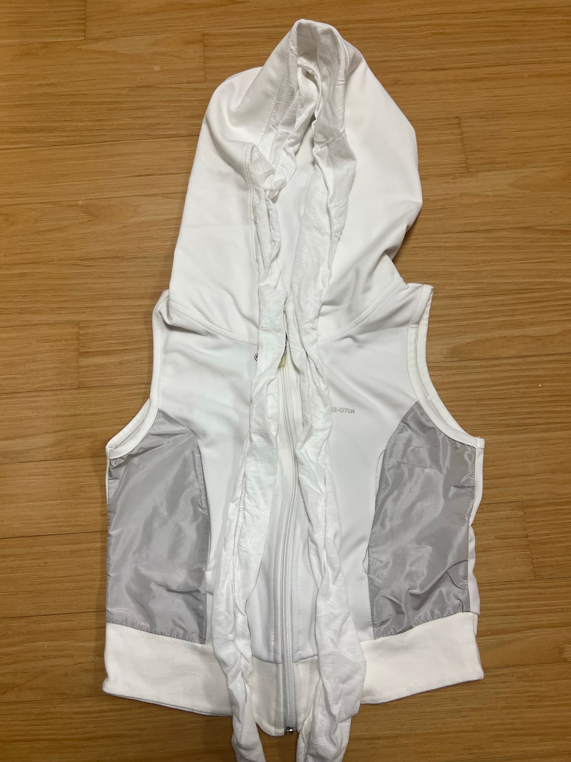 오호스 머플러 복서 후디 집업 화이트 상품이미지6