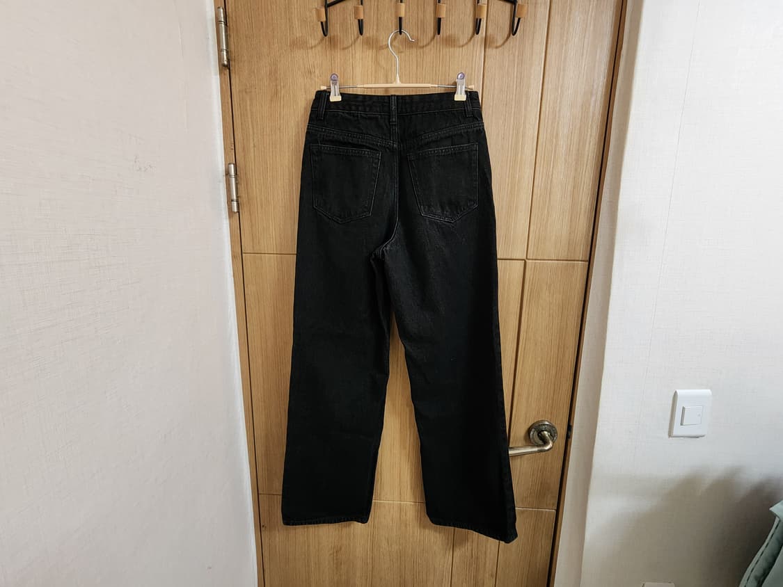 (26)무신사 와이드 데님 팬츠 로우블랙 상품이미지4