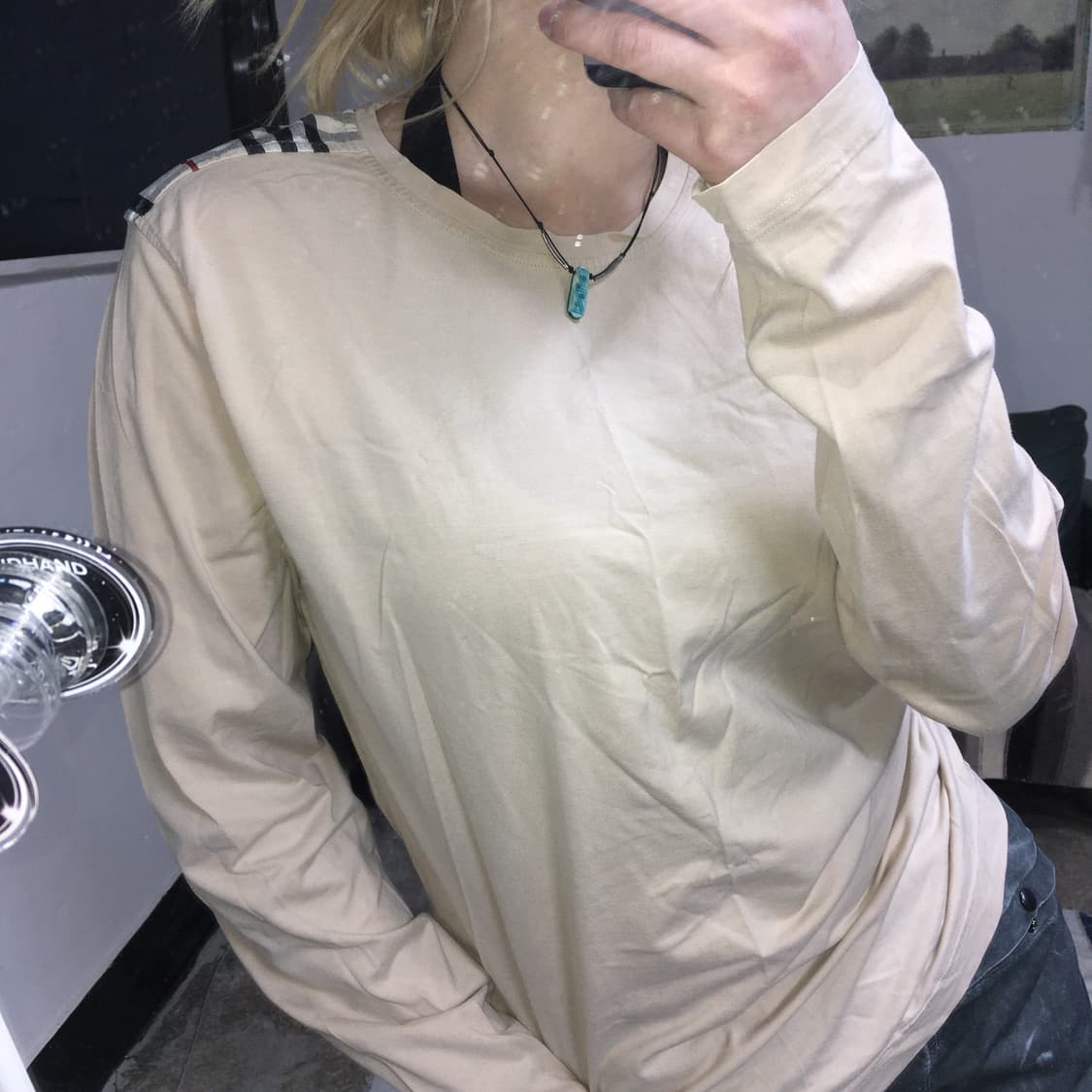 투티/0237 버버리 런던 베이지핑크 긴팔 티셔츠 상품이미지2