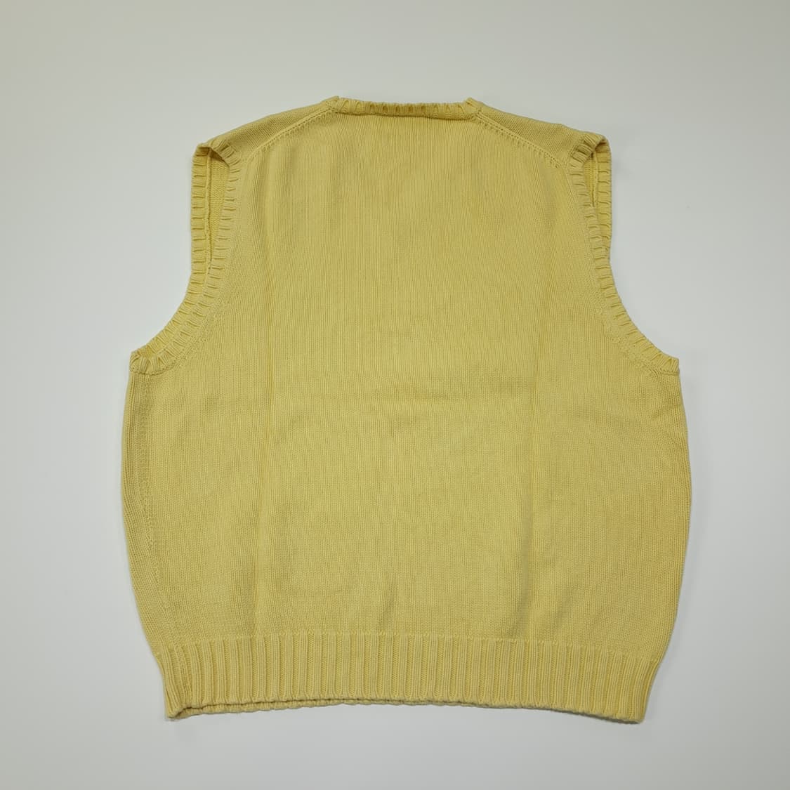 CL026 폴로 코튼 블루라벨 라이트옐로우 니트 베스트 상품이미지6