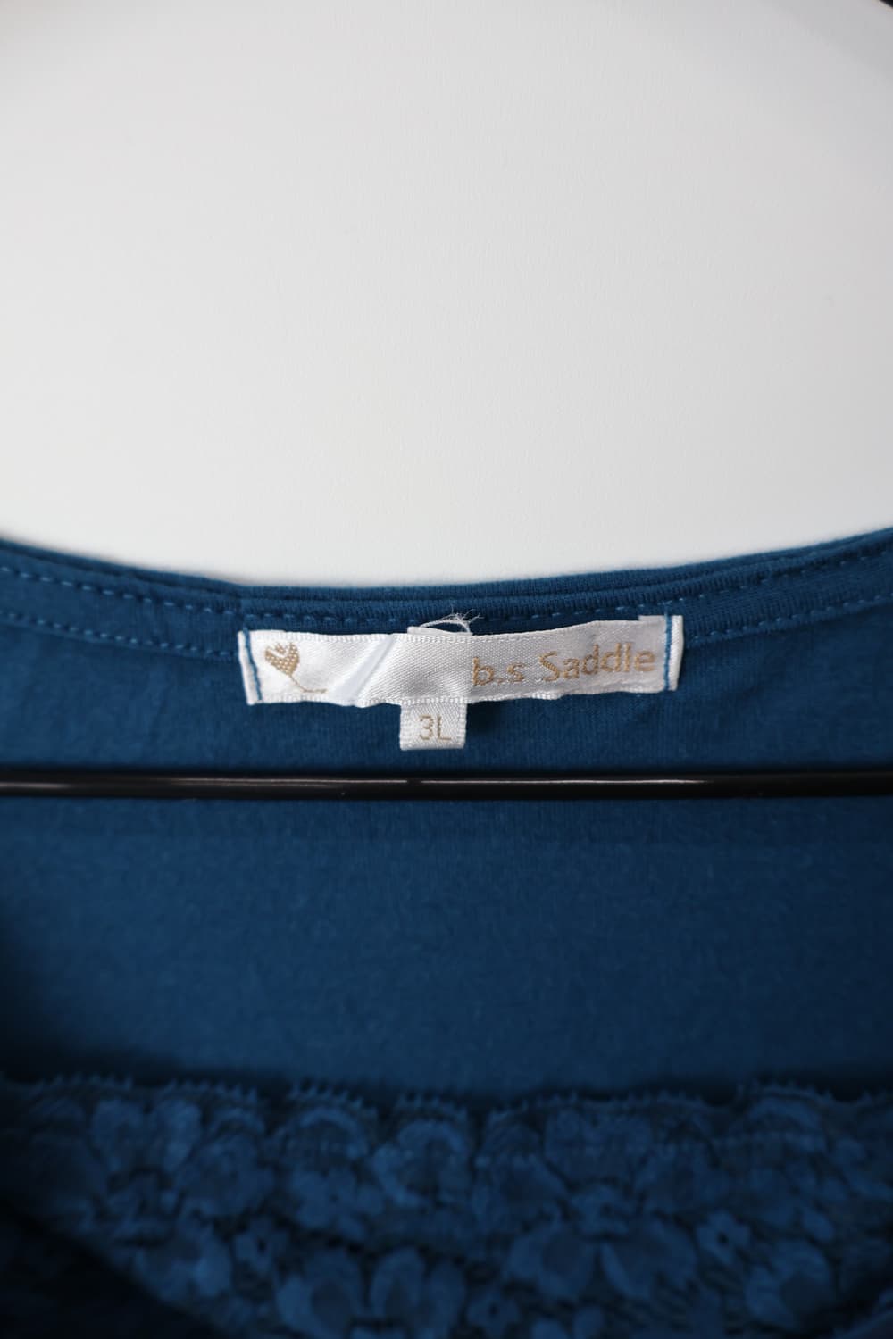  Jpn Deep Blue Pleated Peplum Blouse 상품이미지7