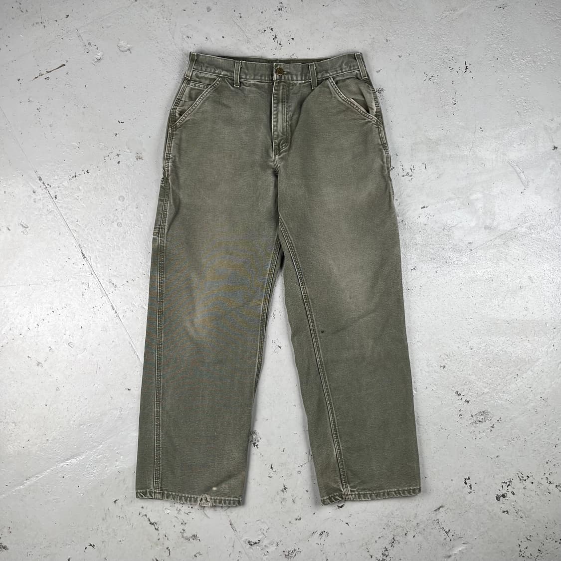 빈티지 칼하트 모스그린 싱글니 카펜터 팬츠 B11MOS 상품이미지2