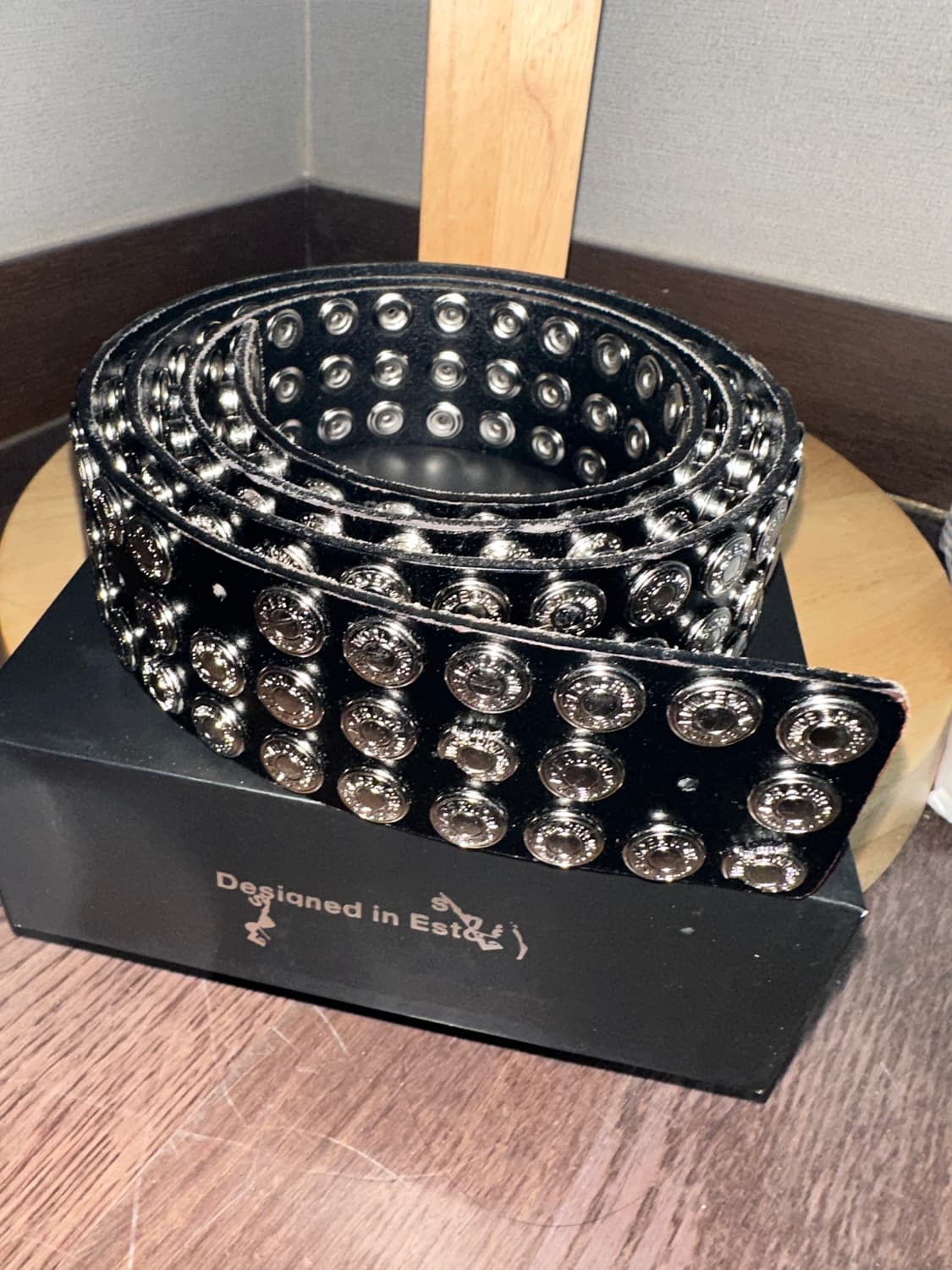 racer worldwide black button belt 상품이미지1