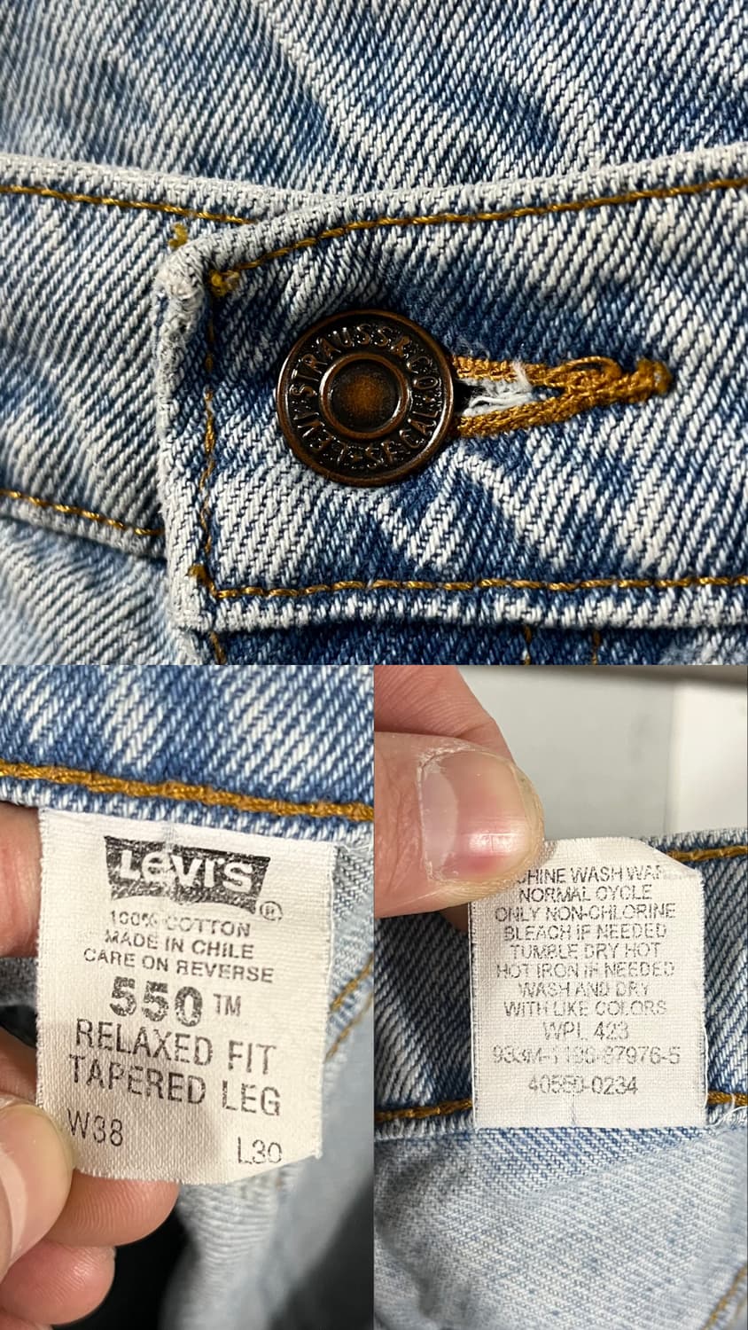 90s Levi’s 550 orange tab denim 상품이미지7