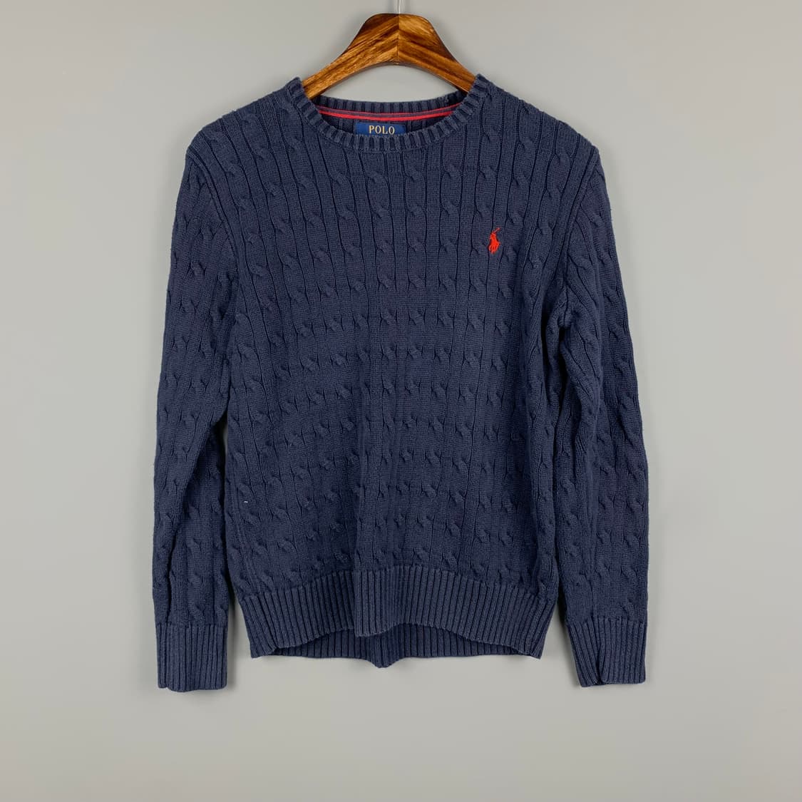 폴로 랄프로렌 신형 네이비 꽈배기 니트 상품이미지2