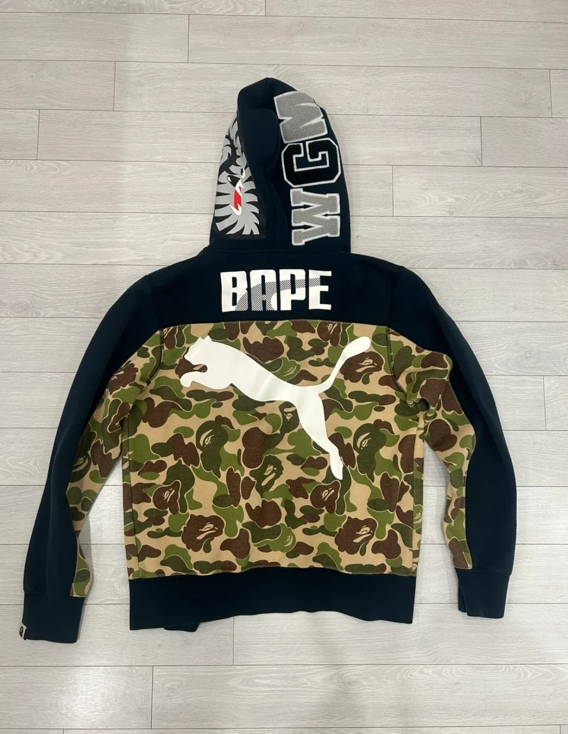 푸마 X 베이프 카모 샤크 후드집업 S 상품이미지3
