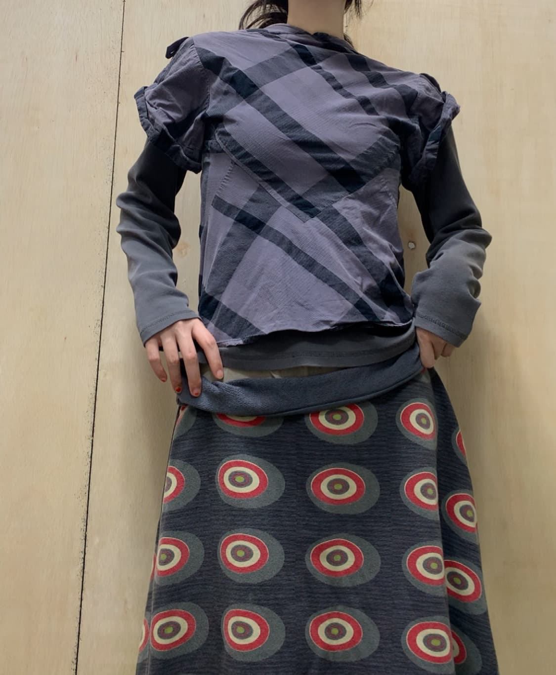 [직수입] 반팔 코튼 블라우스 퍼플 m 상품이미지3