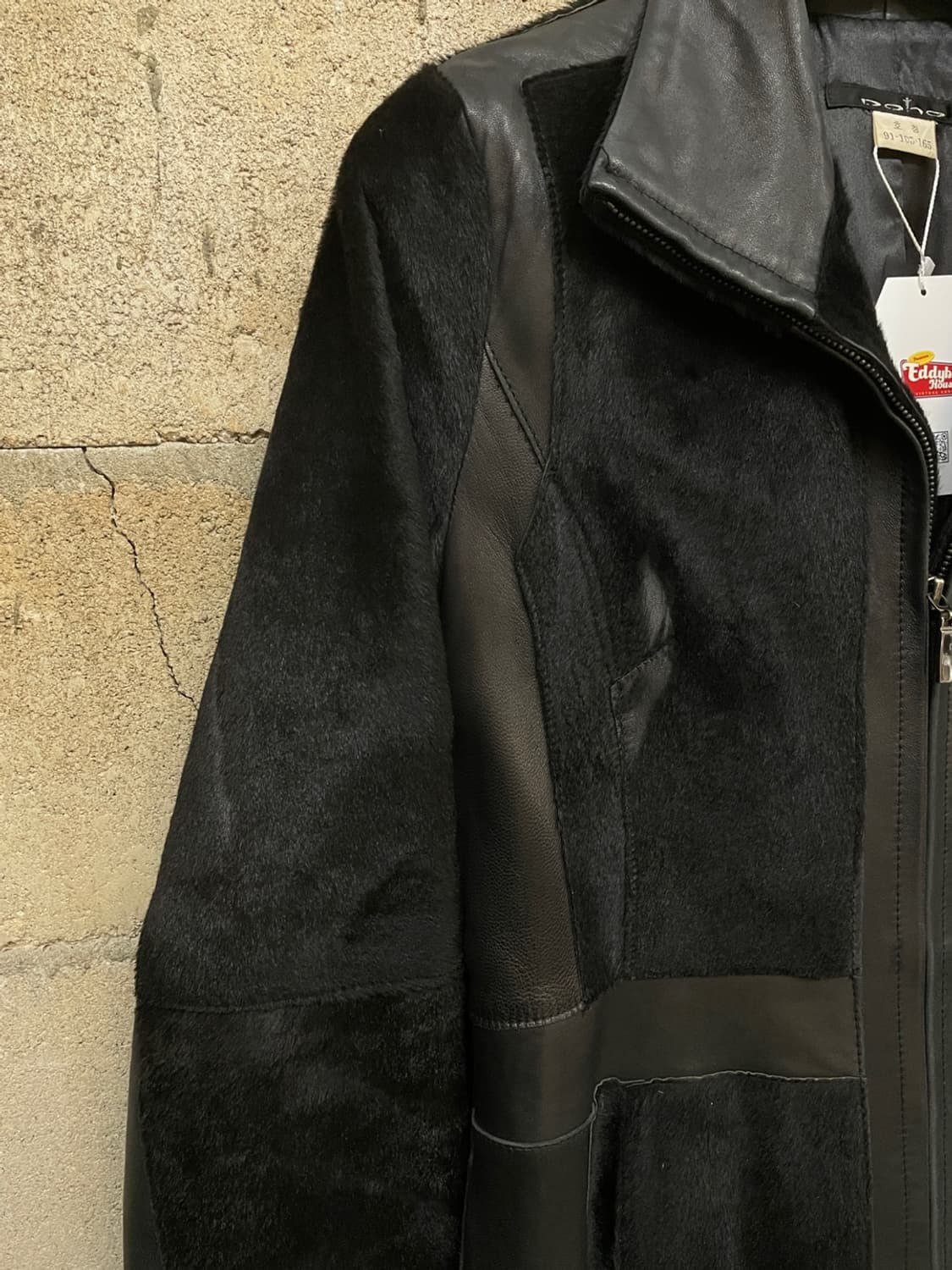 빈티지 도호 양가죽 송치 롱 코트 상품이미지3