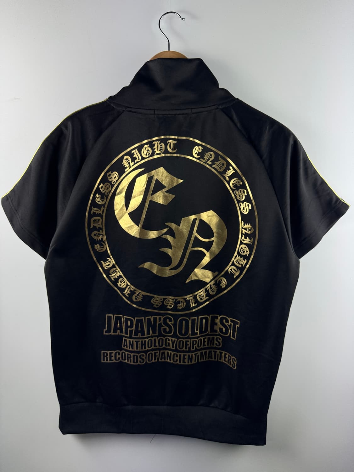 JPN Y2K 블랙골드 레터링 반팔져지1781 상품이미지3