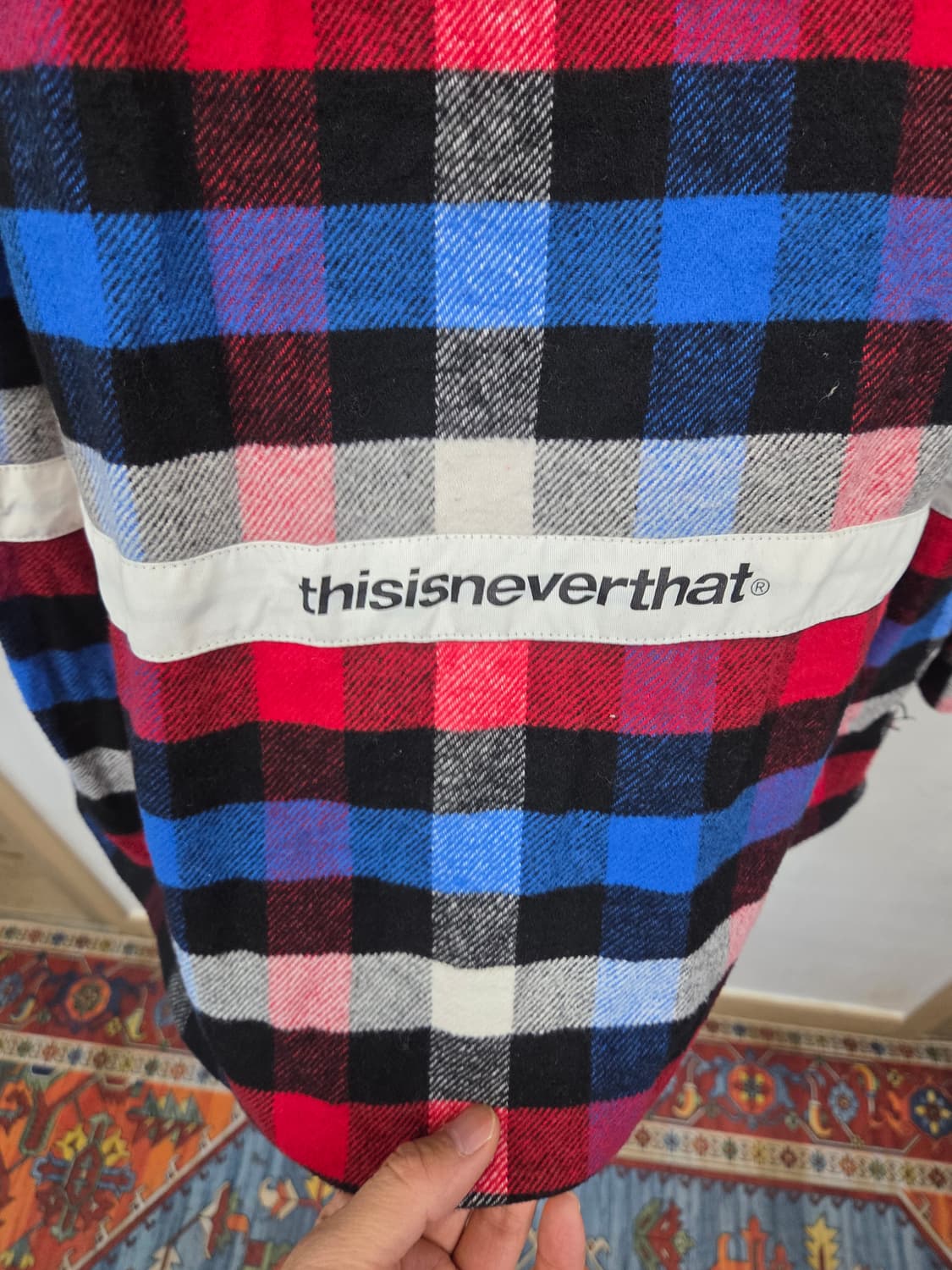 디스이즈네버댓 플란넬 쉐르파 체크 셔츠긴팔 L 상품이미지3