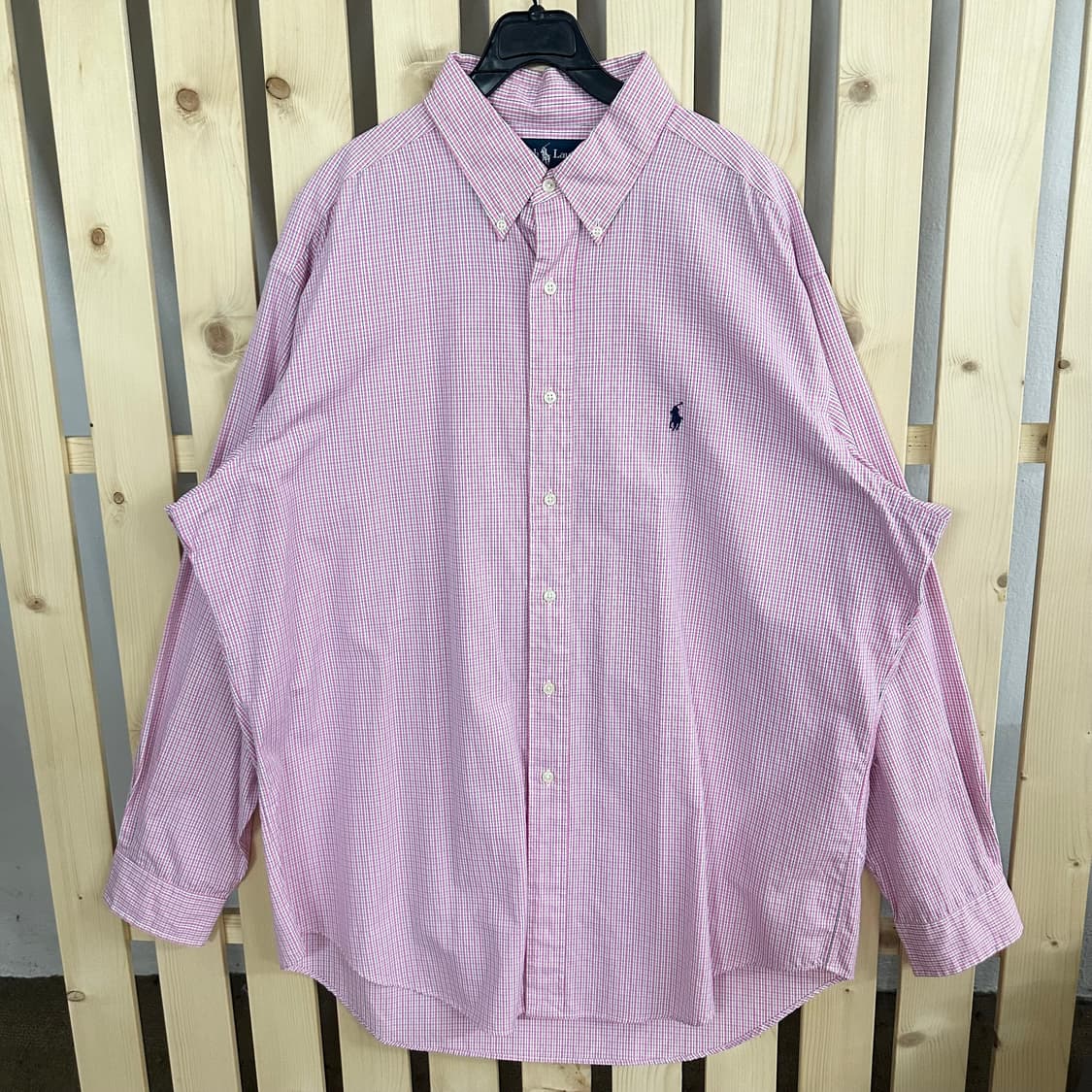 (XL) 폴로 랄프로렌 핑크 체크 셔츠 상품이미지1