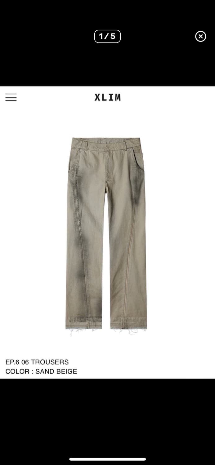 Xlim ep6 06 trouser s,m 구매 상품이미지1