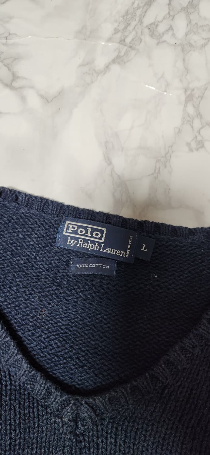 폴로 랄프로렌 딥네이비 브이넥 니트 상품이미지5