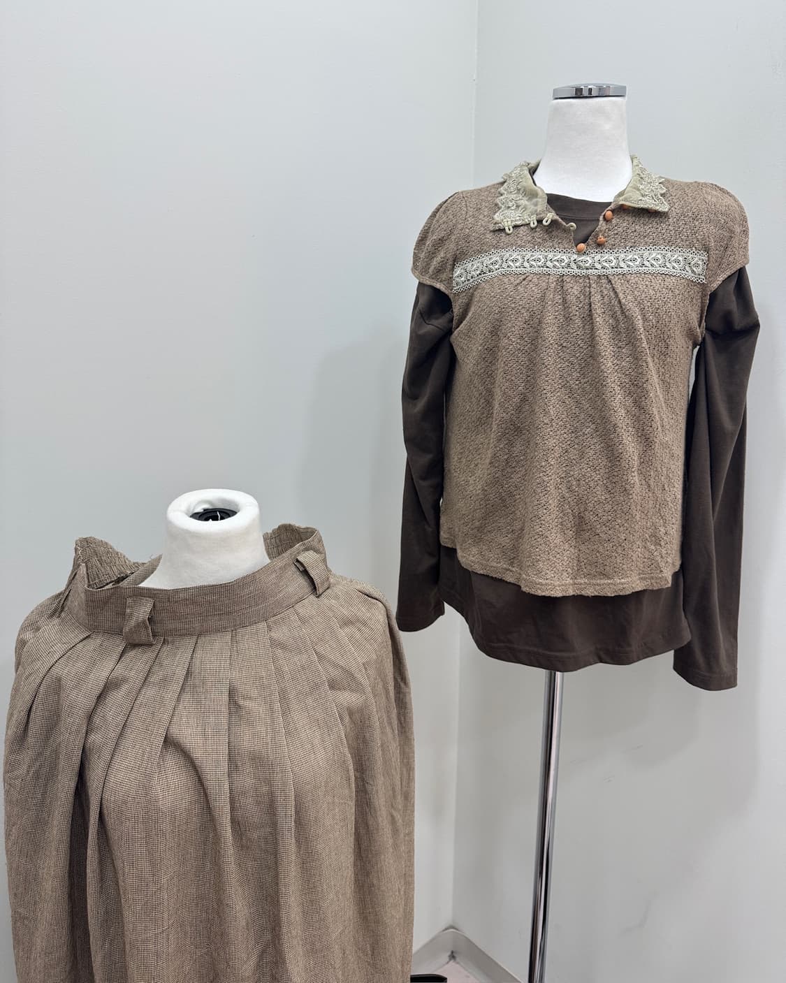 빈티지 코디, 모리룩, 모리걸, 가을 빈티지, 블라우스 레이어드 상품이미지5
