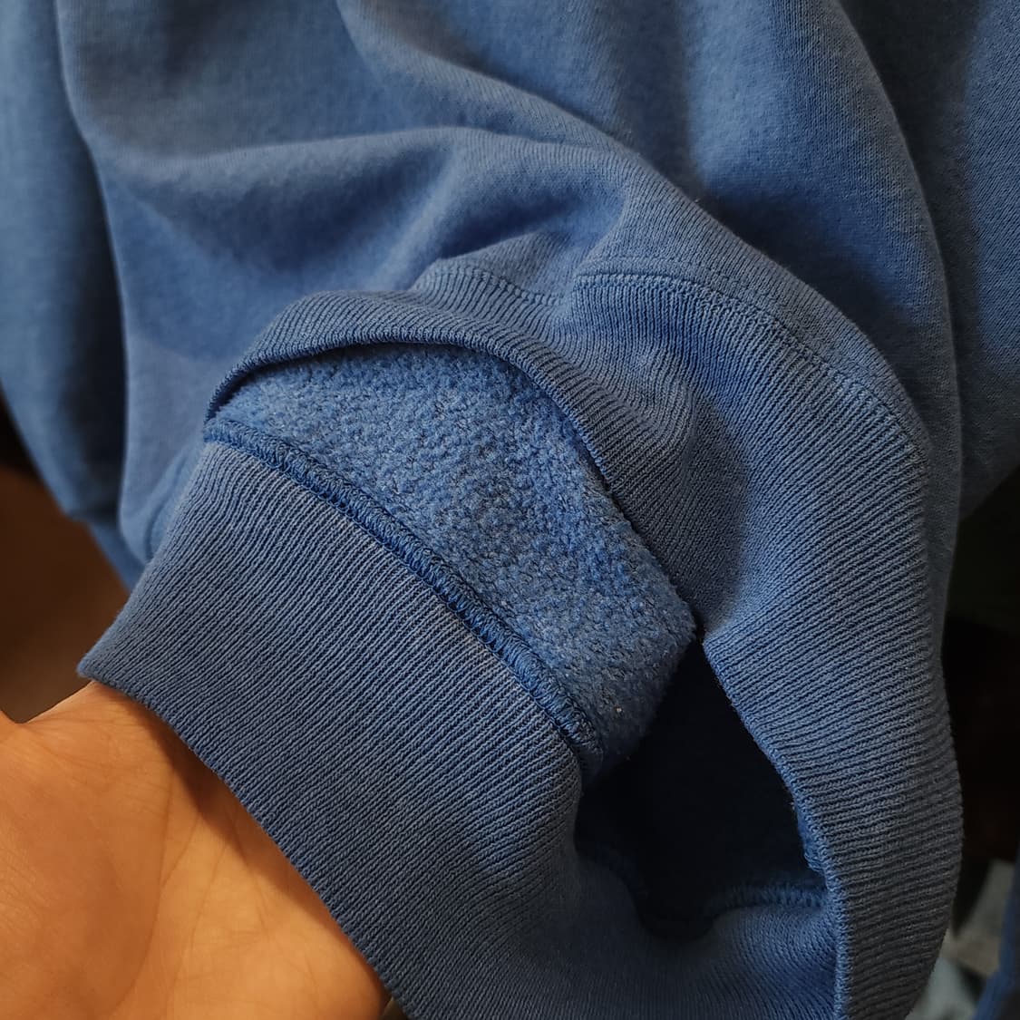 90s 헤인즈 빈티지 스웻셔츠 플레인 스웻셔츠 파스텔 블루 페이딩 L 상품이미지7