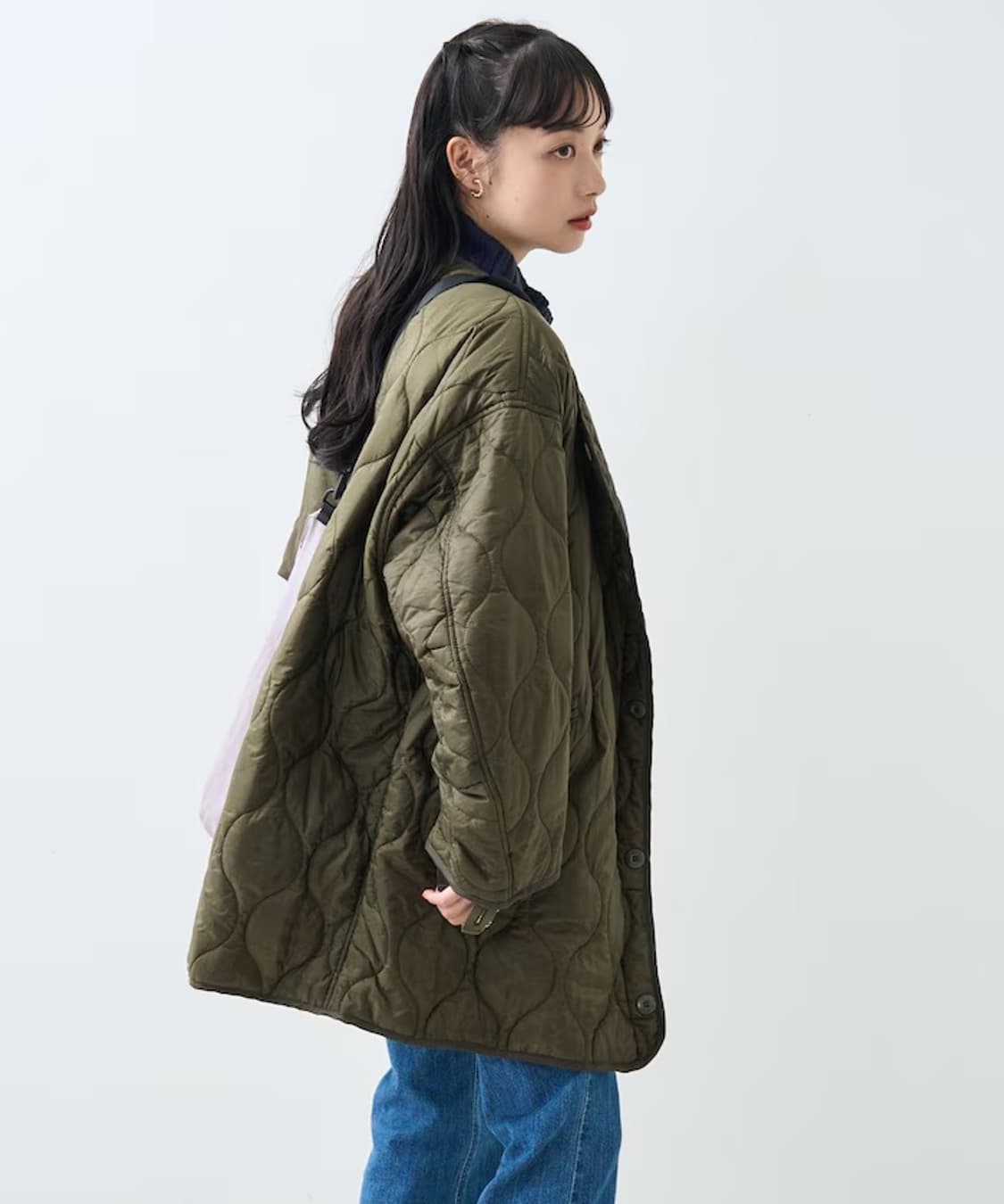 일본 프릭스 스토어 우먼스 M-65 야상 코트 올리브 상품이미지9