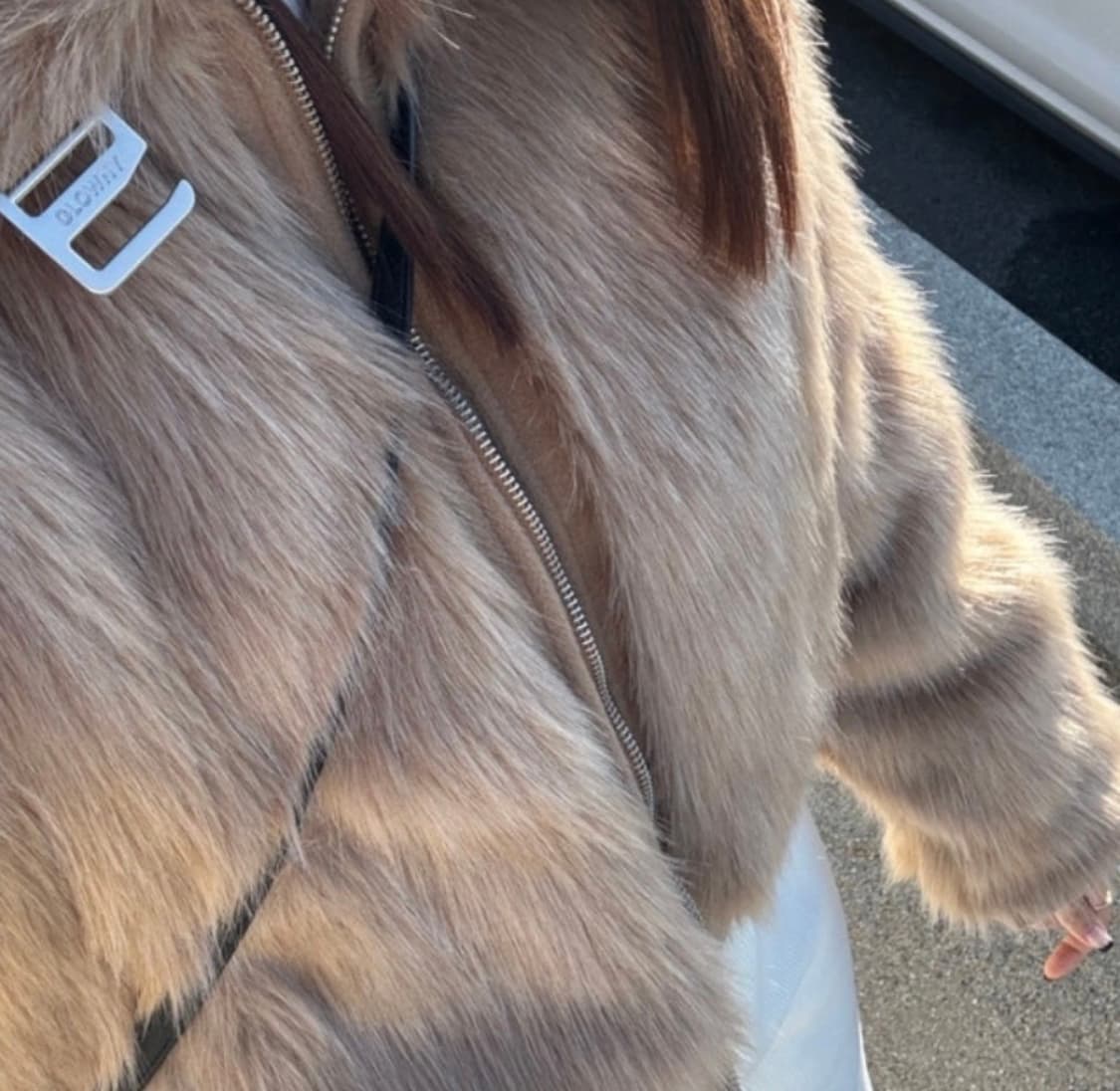 글로니 퍼 자켓 Glowny Livan Fur Jacket Camel 상품이미지4