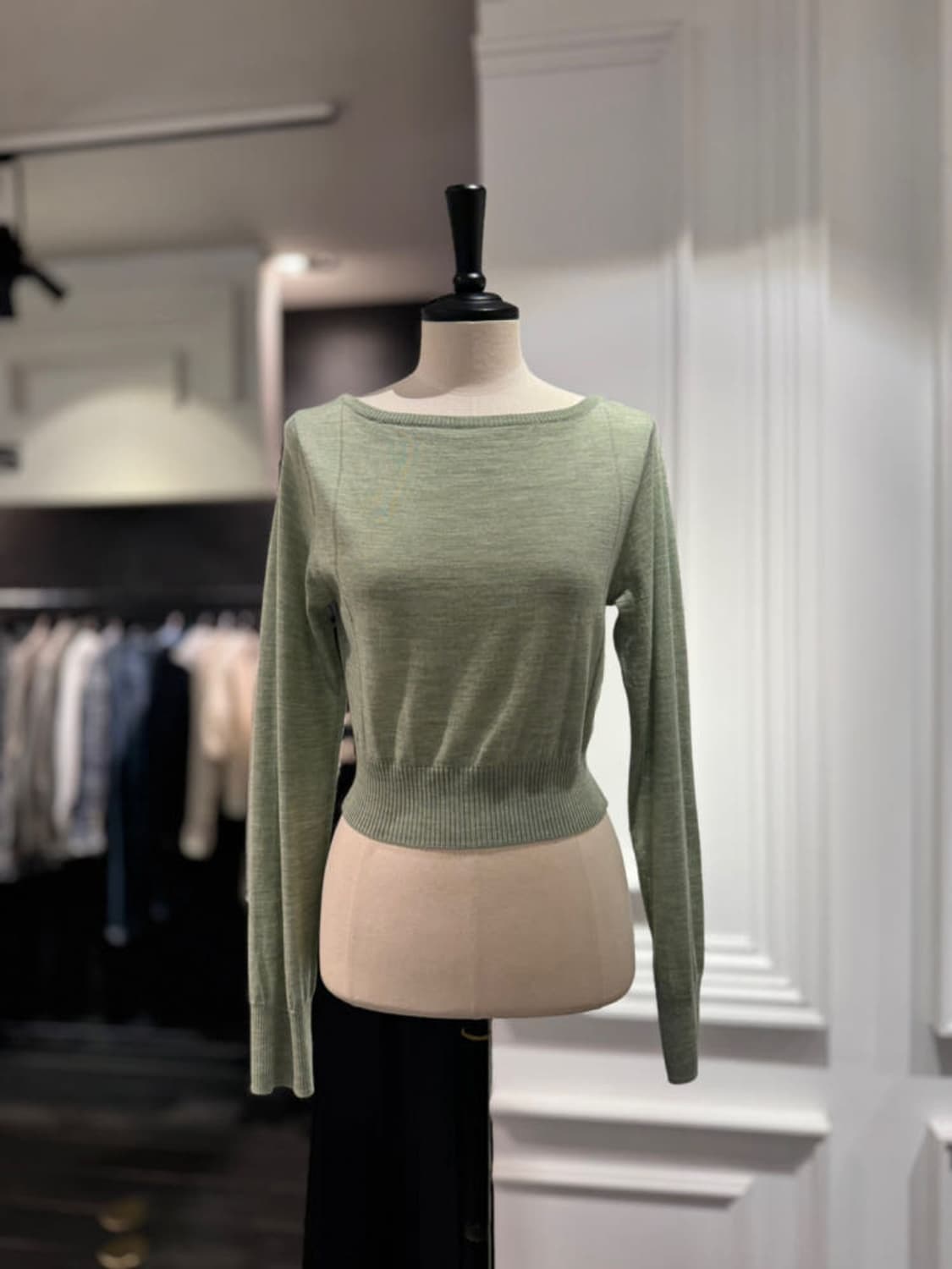 보브 vov 보트넥 크롭 니트 풀오버 상품이미지3