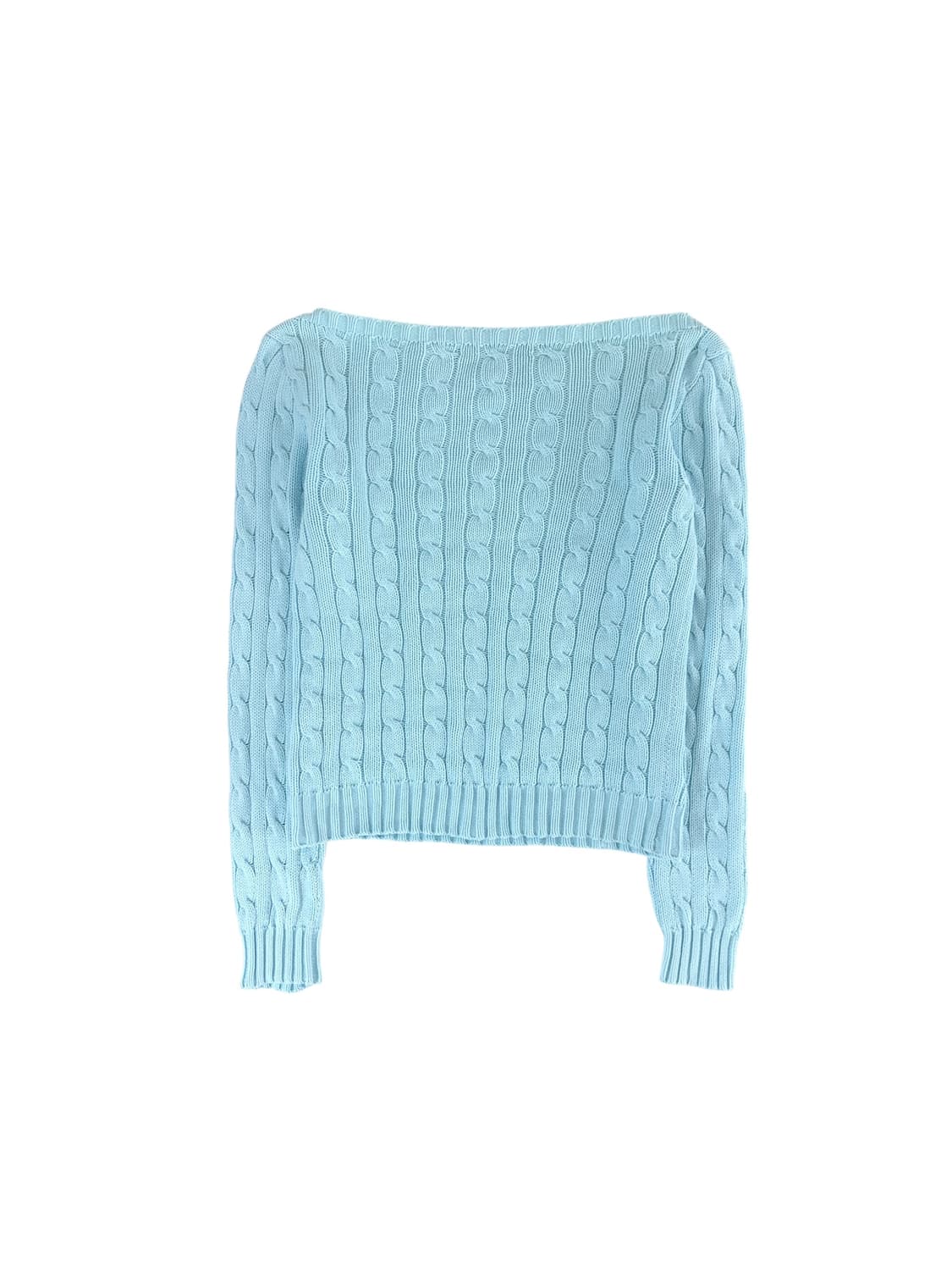 폴로 랄프로렌 꽈배기 오프숄더 니트 xs 상품이미지2