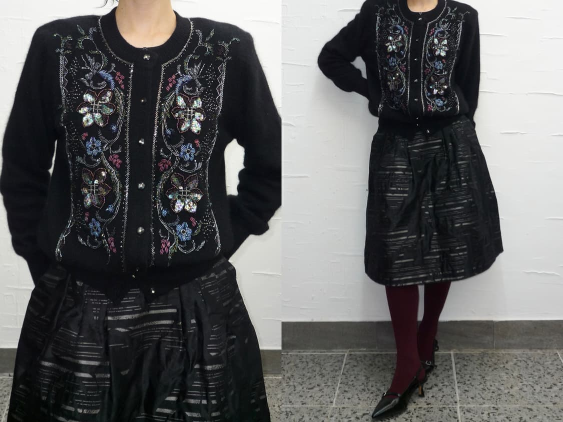 black shell beads cardigan 상품이미지1