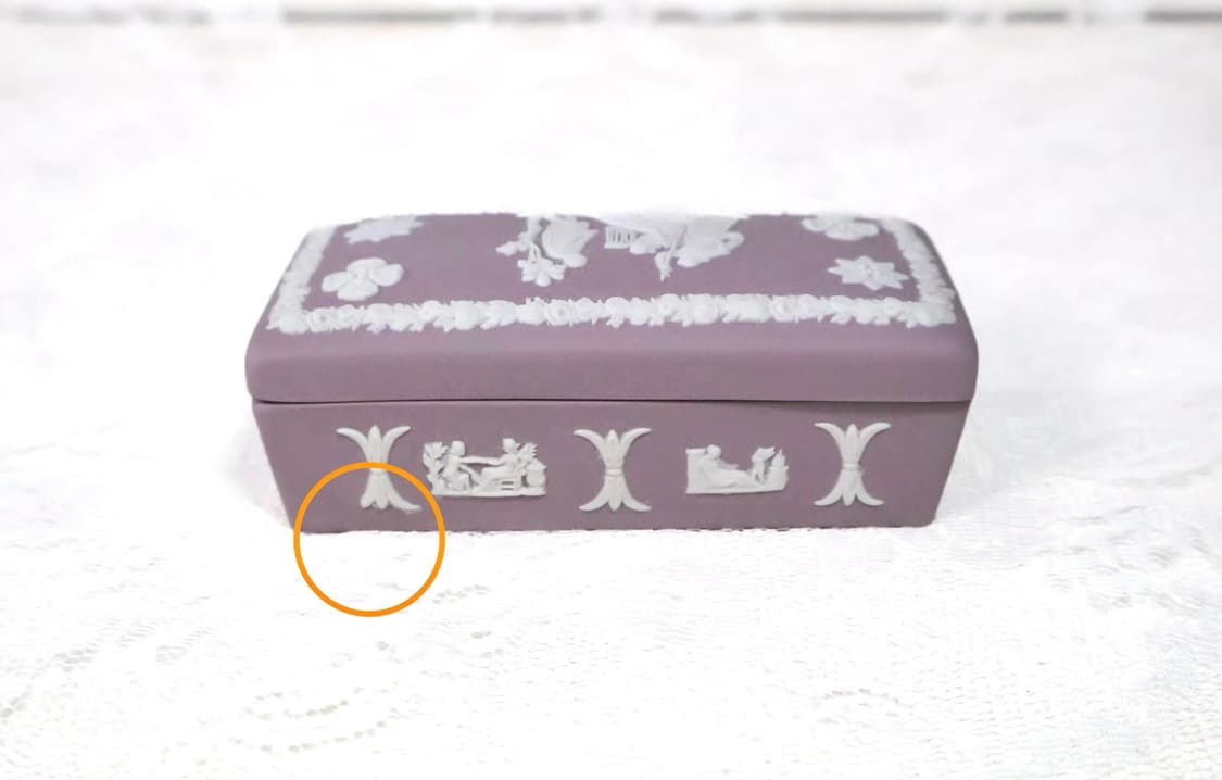 [컨디션할인] 웨지우드 제스퍼웨어 라일락 직사각트링켓 소품함 상품이미지7