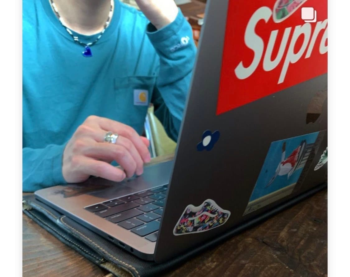 블루 하트 & 담수 흑진주 목걸이 상품이미지2