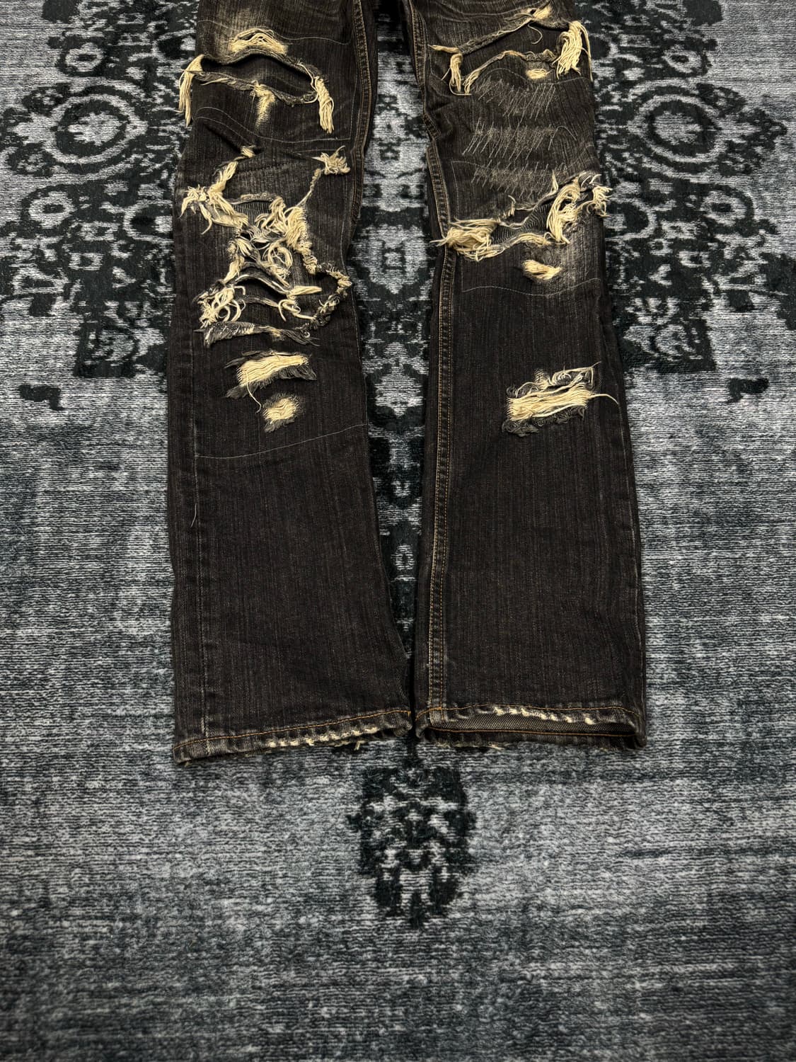 Tetei 00s archive distressed grunge deni 상품이미지5