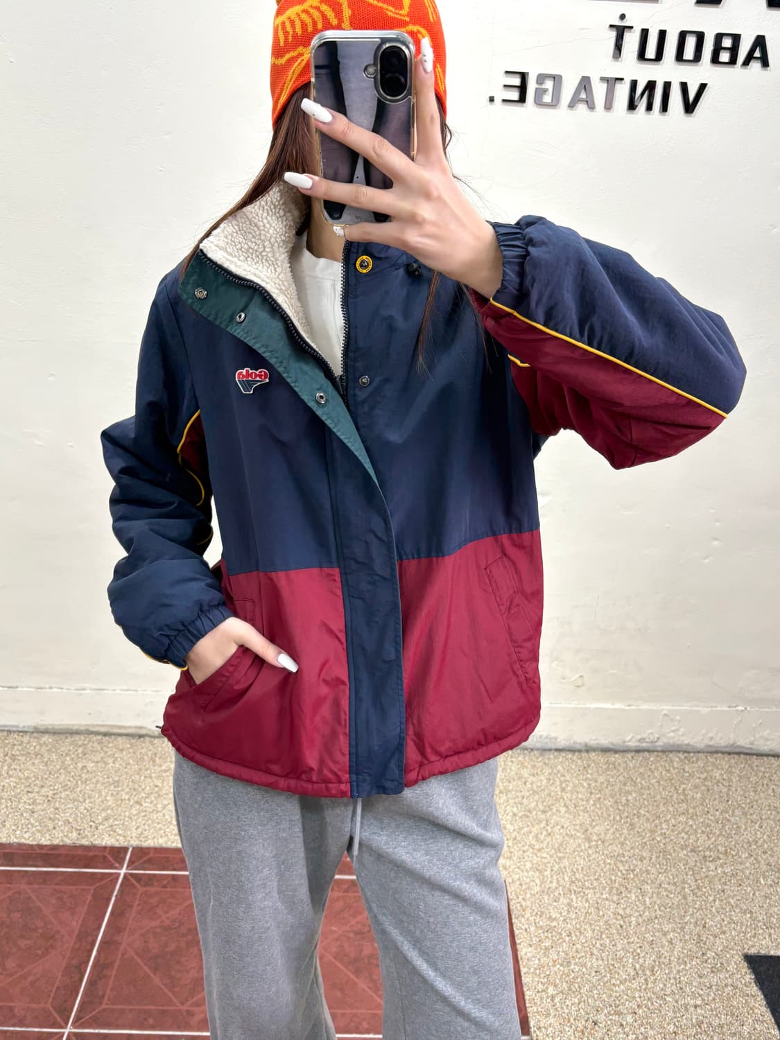 Gola 골라 리버시블 뽀글이 점퍼 상품이미지2